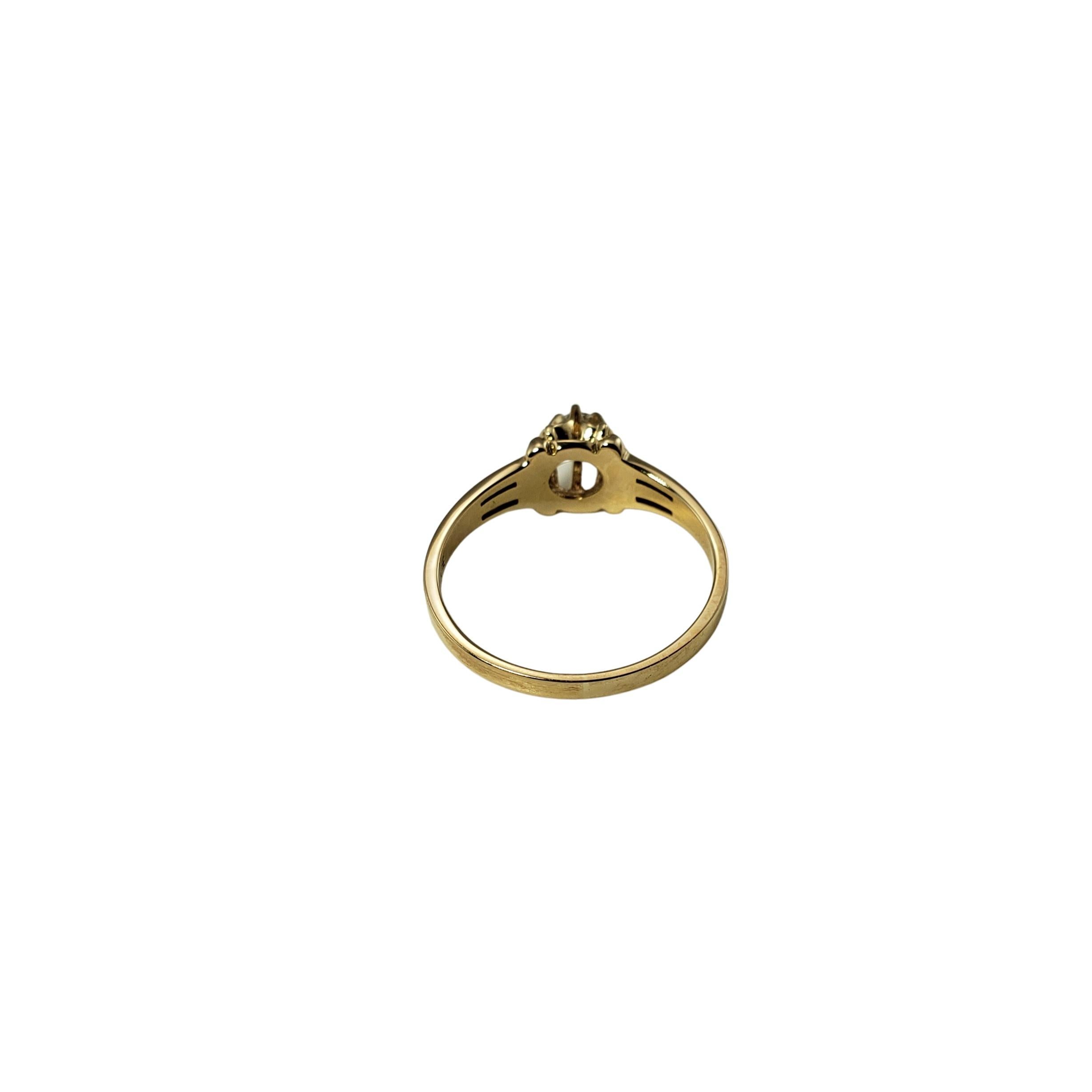 14 Karat Yellow Gold and Diamond Engagement Ring Size 7.75 For Sale 1