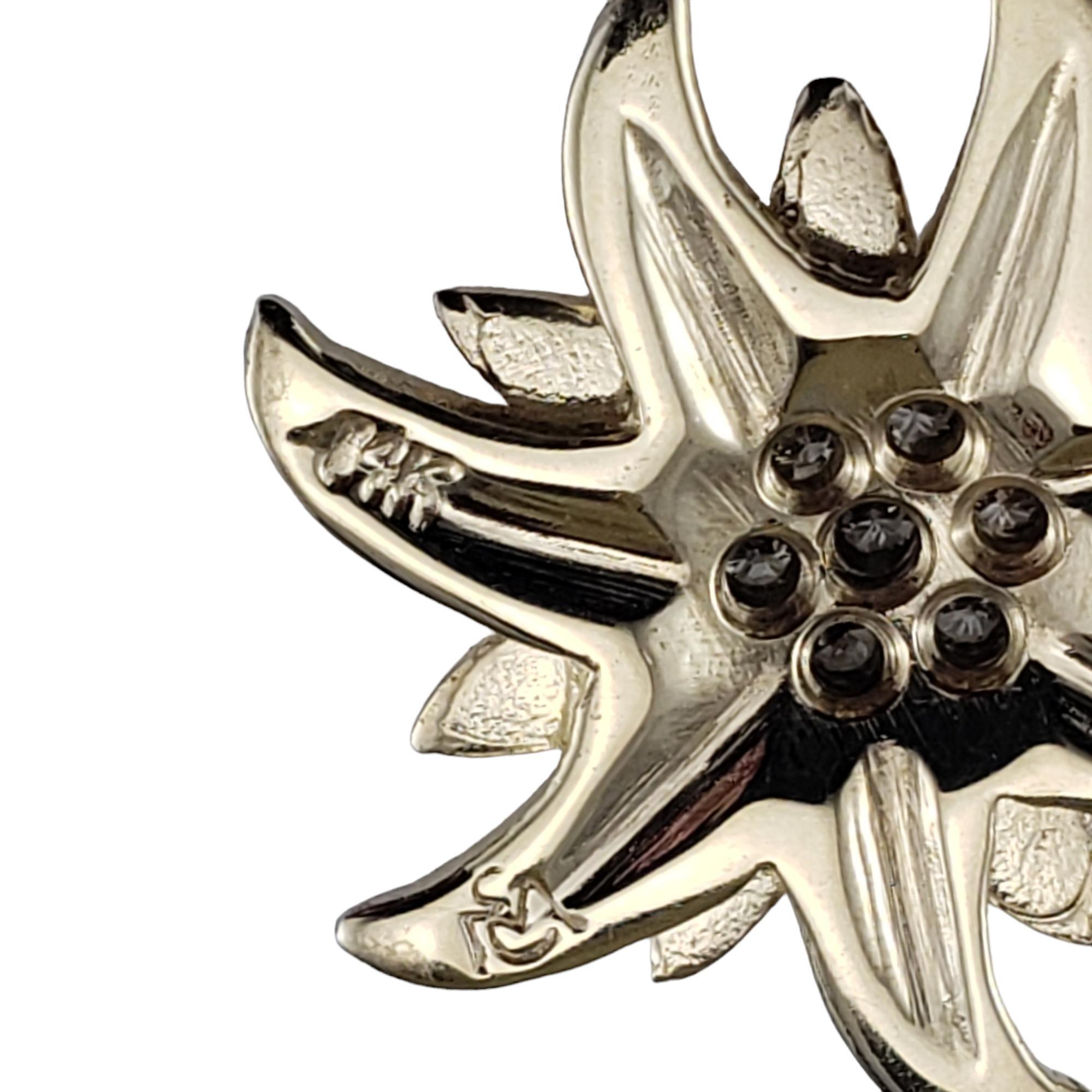 Women's 14 Karat Yellow Gold and Diamond Flower Pendant #18064