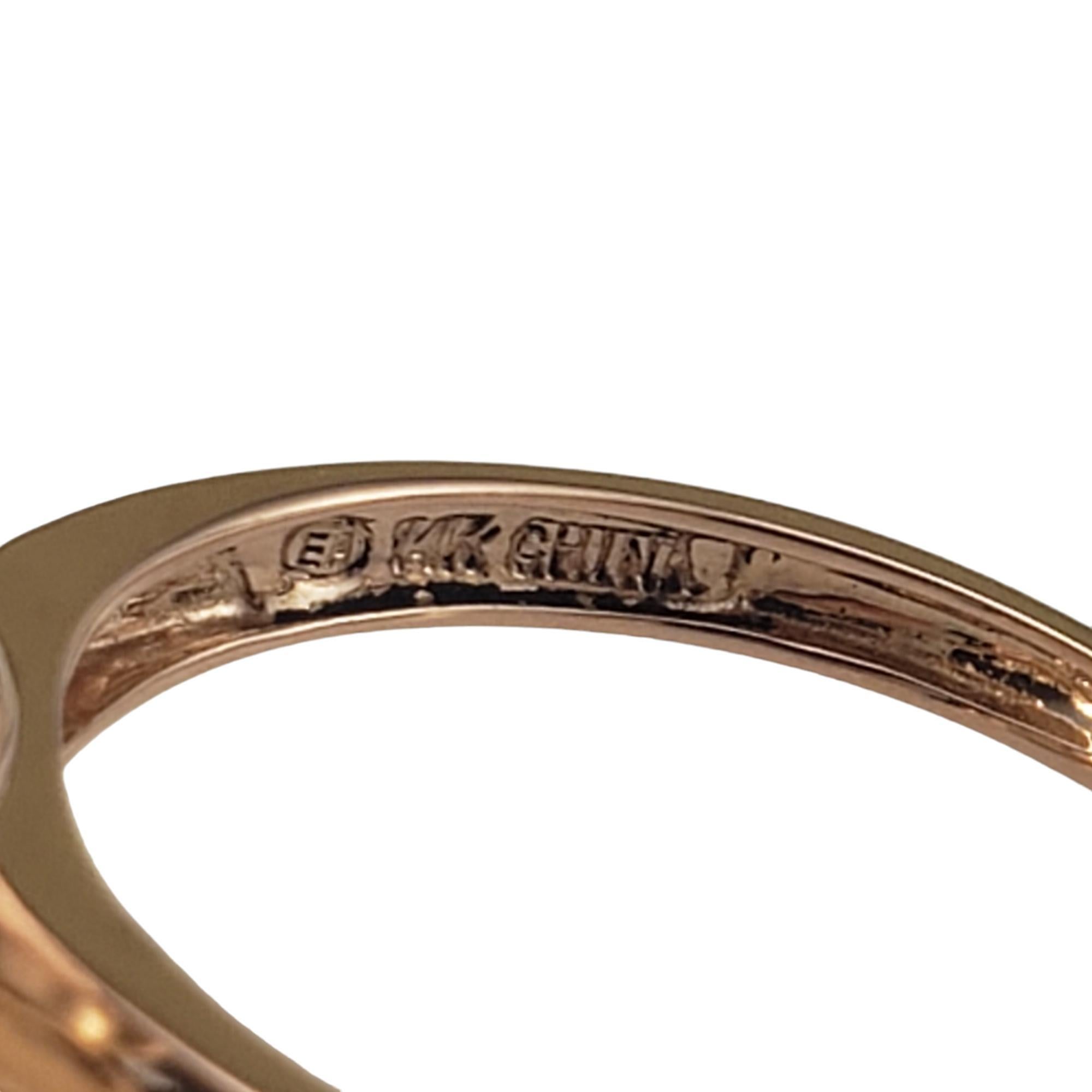 14 Karat Gelbgold und Diamant-Blumenring Größe 8,25 #16883 1