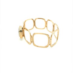 14 Karat Yellow Gold and Diamond Folding Convertible Ring Bracelet