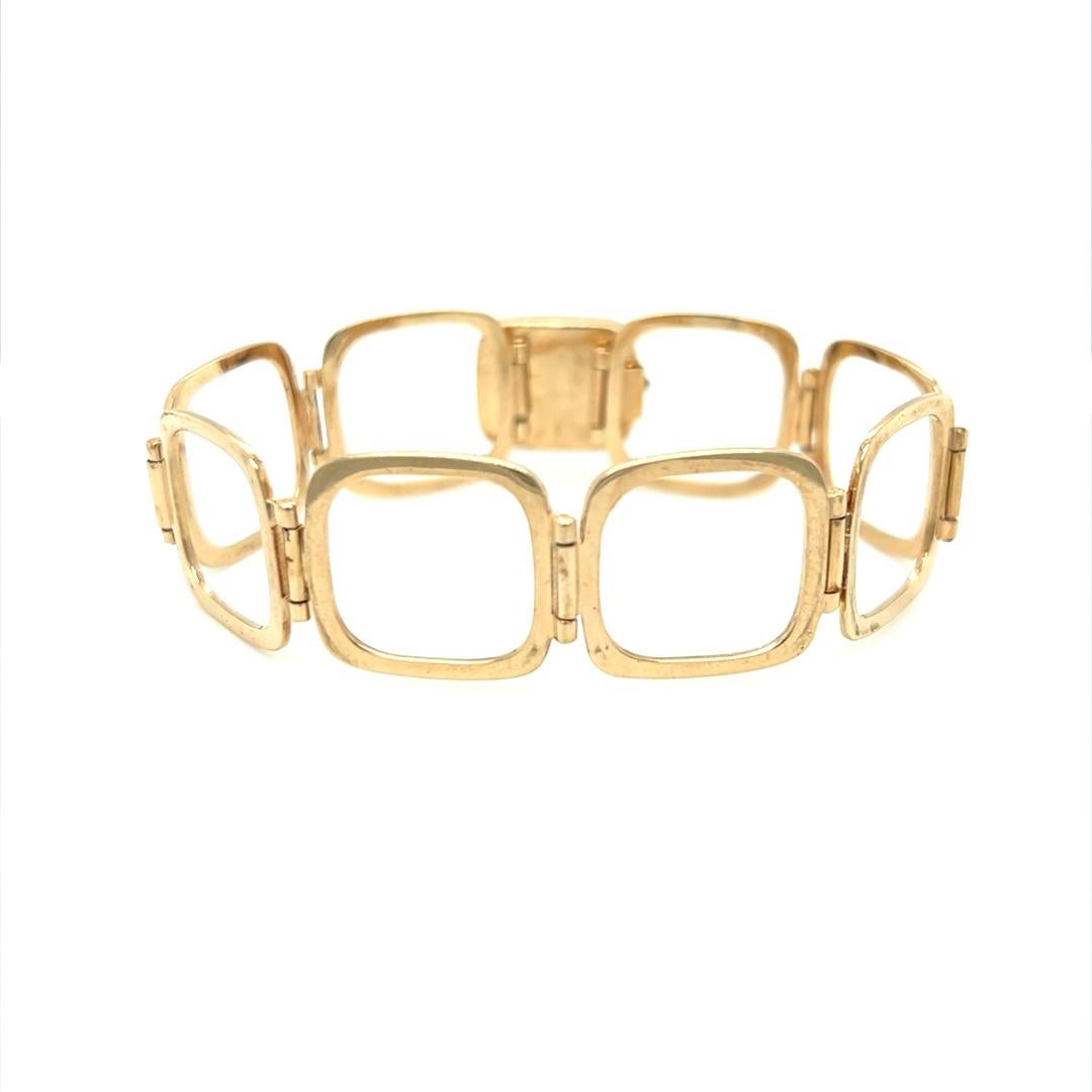 da uomo o donna Bracciale ad anello convertibile pieghevole in oro giallo 14 carati e diamanti in vendita