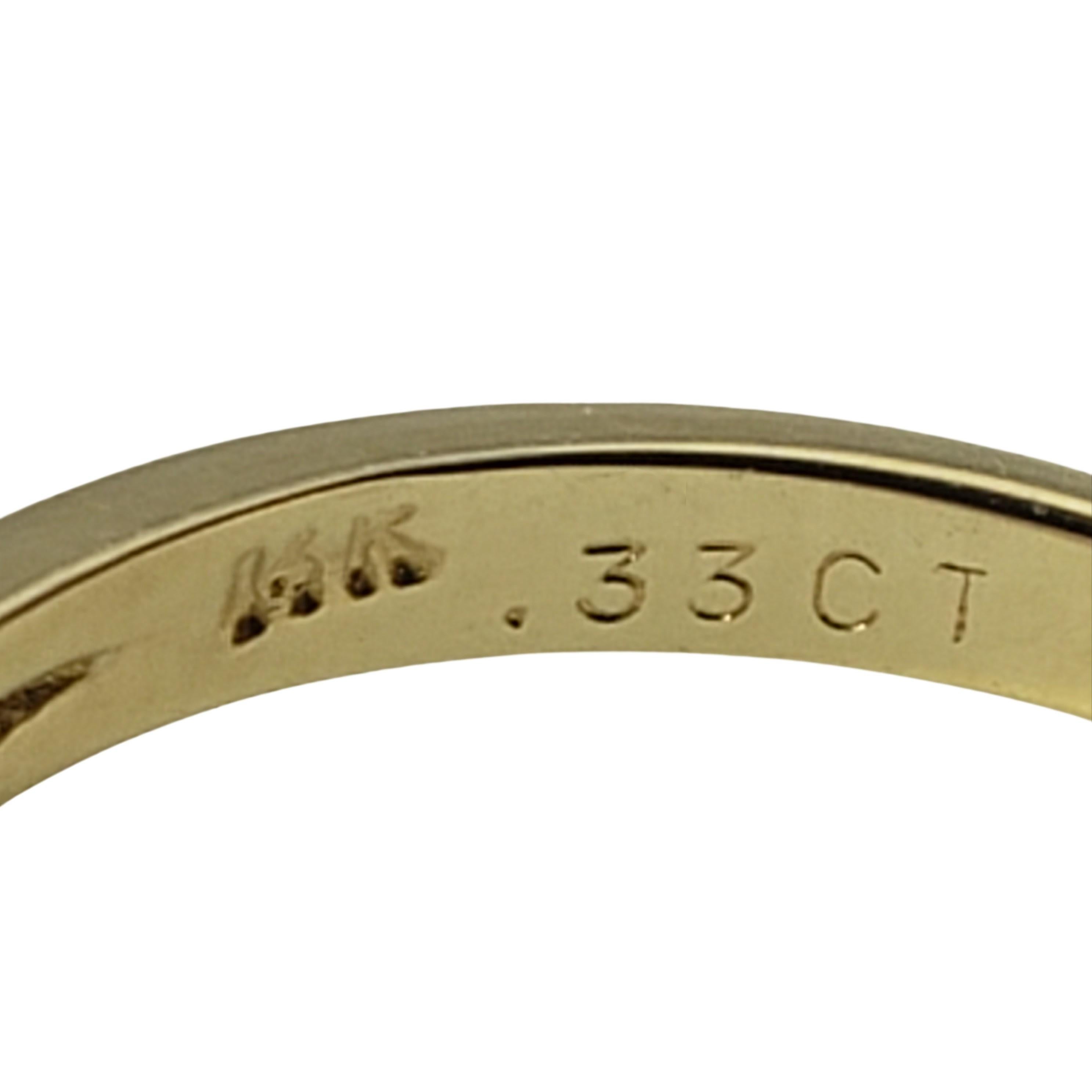 14 Karat Gelbgold und Diamant-Herzring 2
