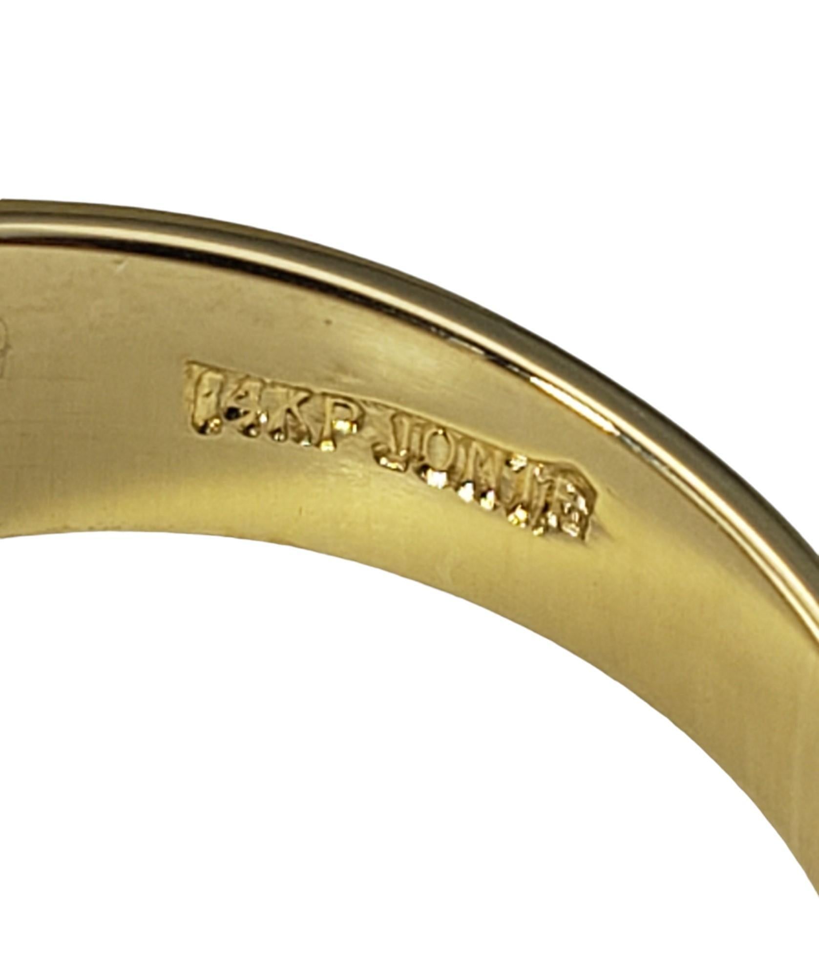 14 Karat Gelbgold und Diamant Herz Spinner Ring Größe 6 #17022 1
