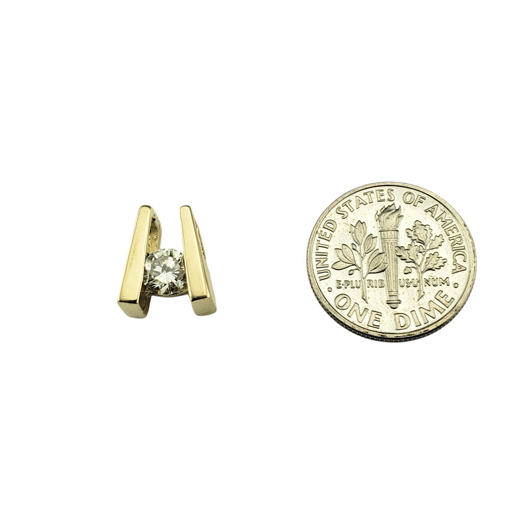 Pendentif échelle en or jaune 14 carats et diamants #19164 en vente 1