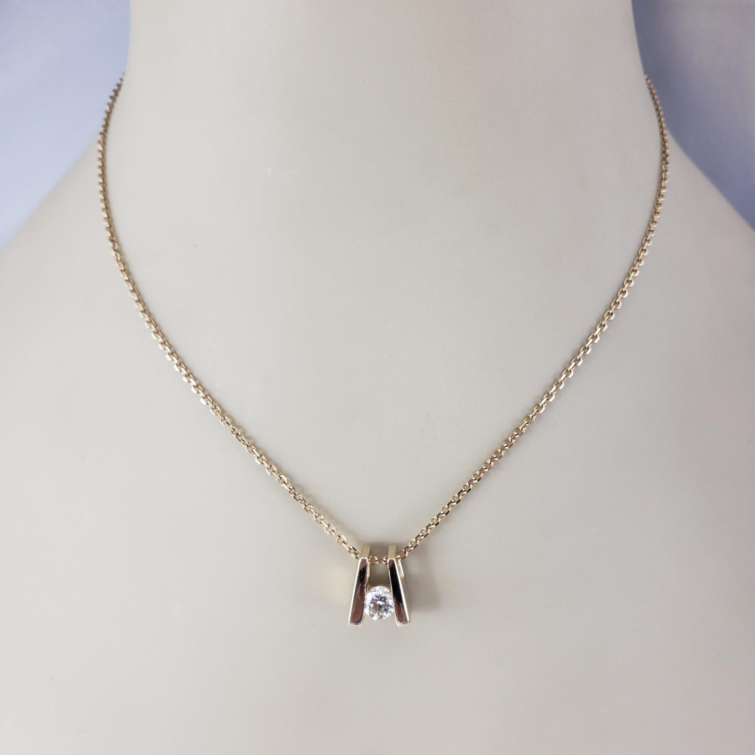 Pendentif échelle en or jaune 14 carats et diamants #19164 en vente 2