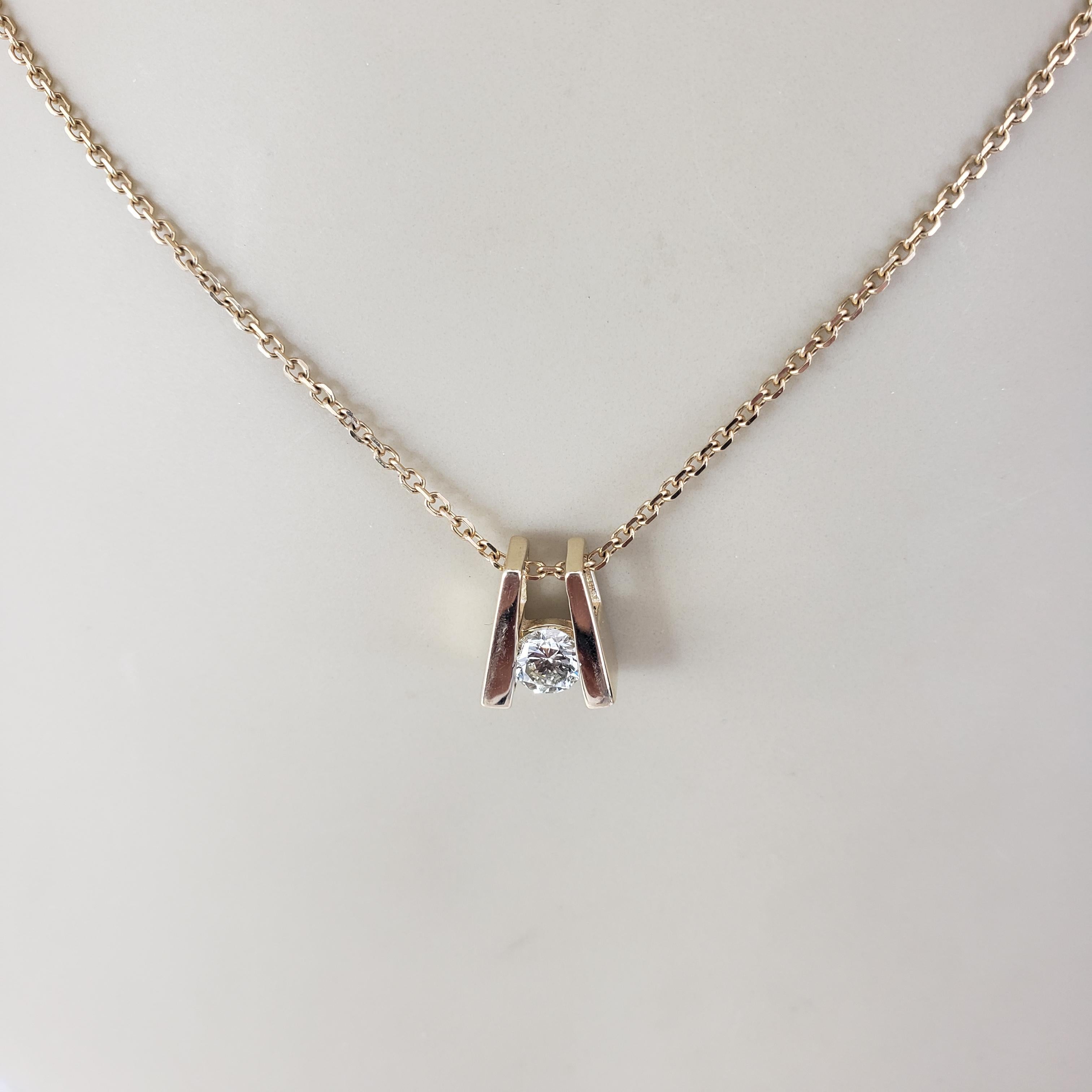Pendentif échelle en or jaune 14 carats et diamants #19164 en vente 3