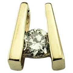 Pendentif échelle en or jaune 14 carats et diamants #19164