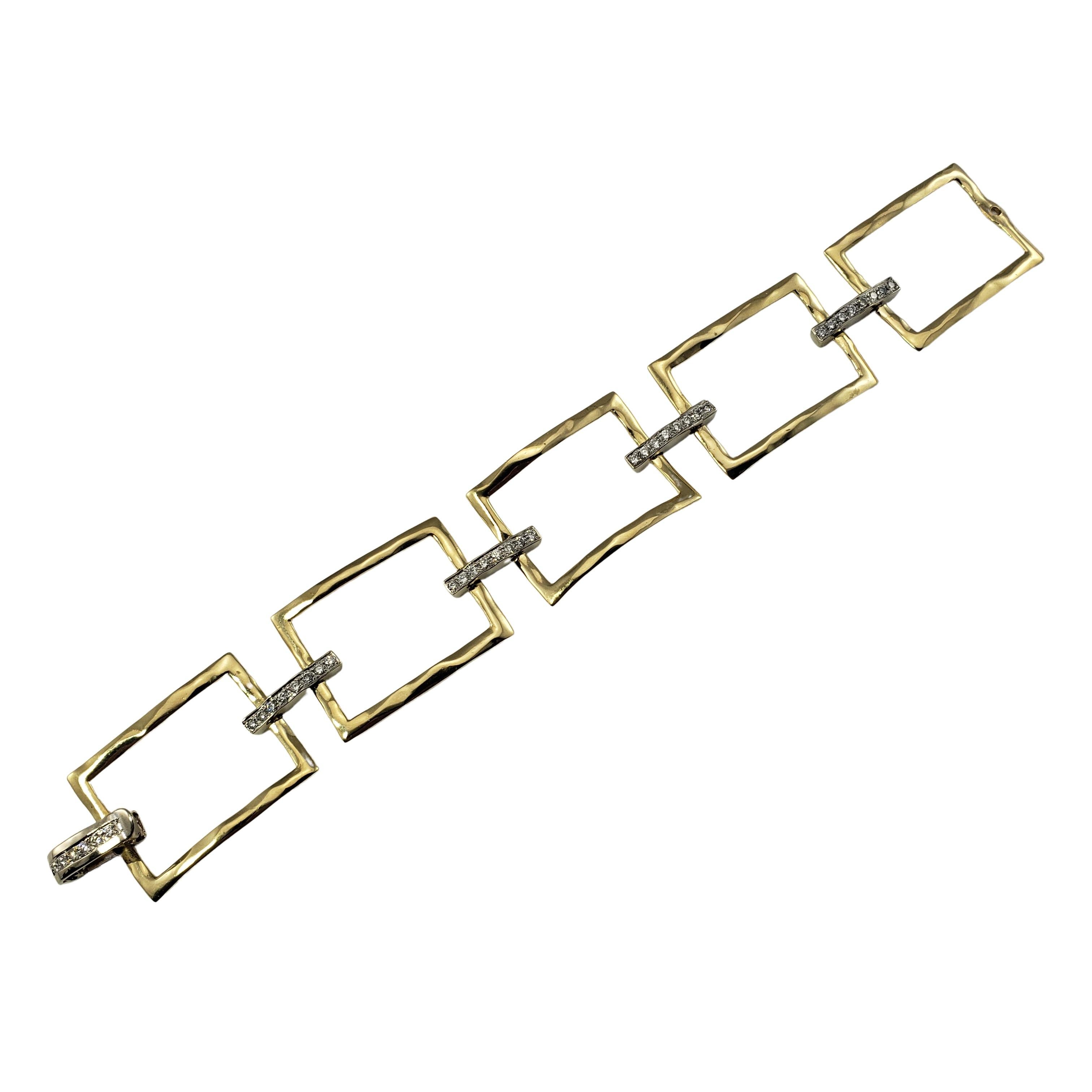Gliederarmband aus 18 Karat Gelbgold und Diamanten im Zustand „Gut“ im Angebot in Washington Depot, CT