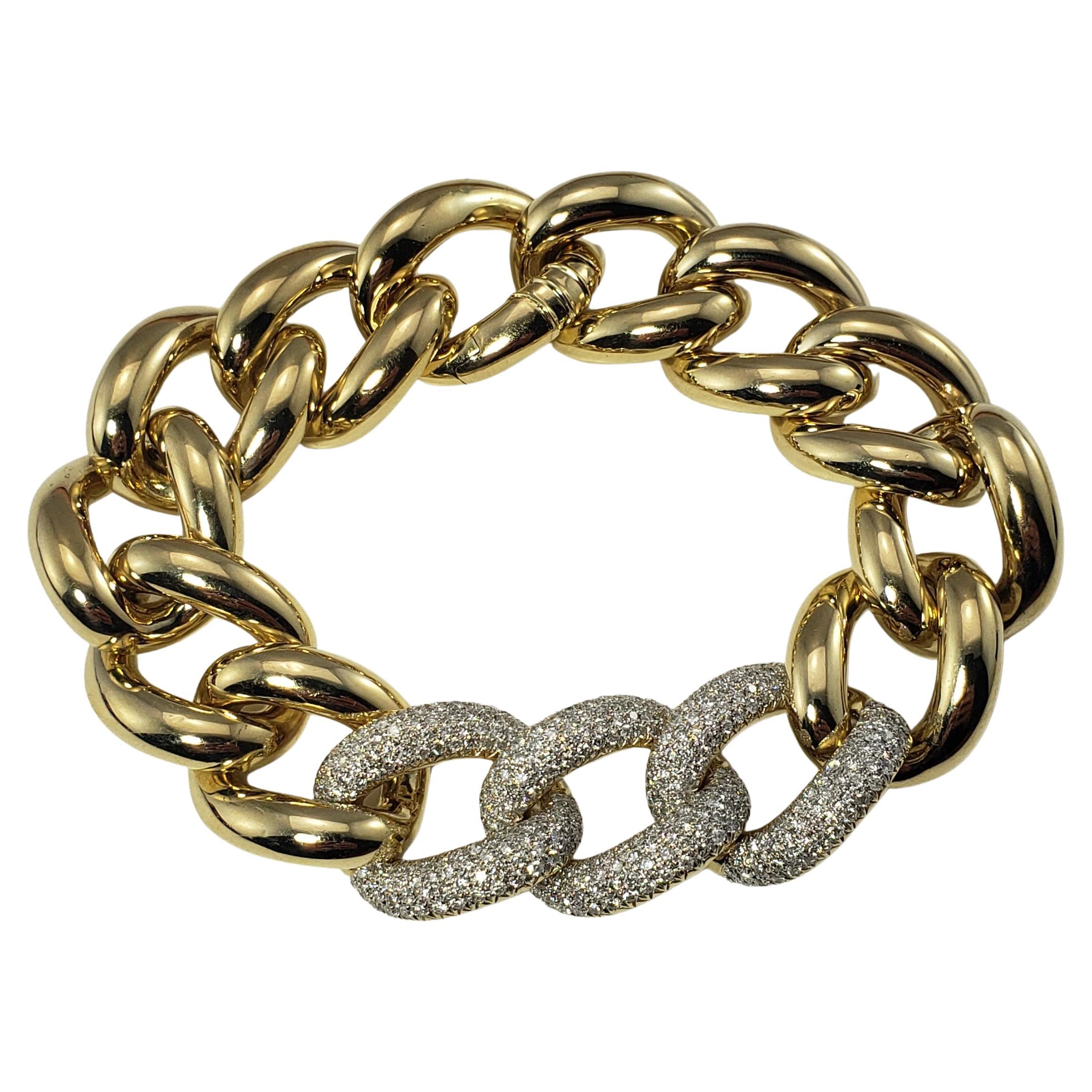 1890s Victorian Diamond and 14 Karat Gold Crescent Link Bracelet at 1stDibs