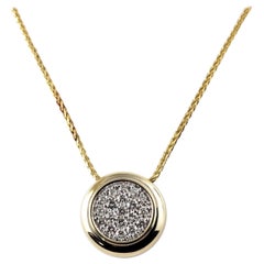 Halskette aus 14 Karat Gelbgold mit Diamant-Anhänger