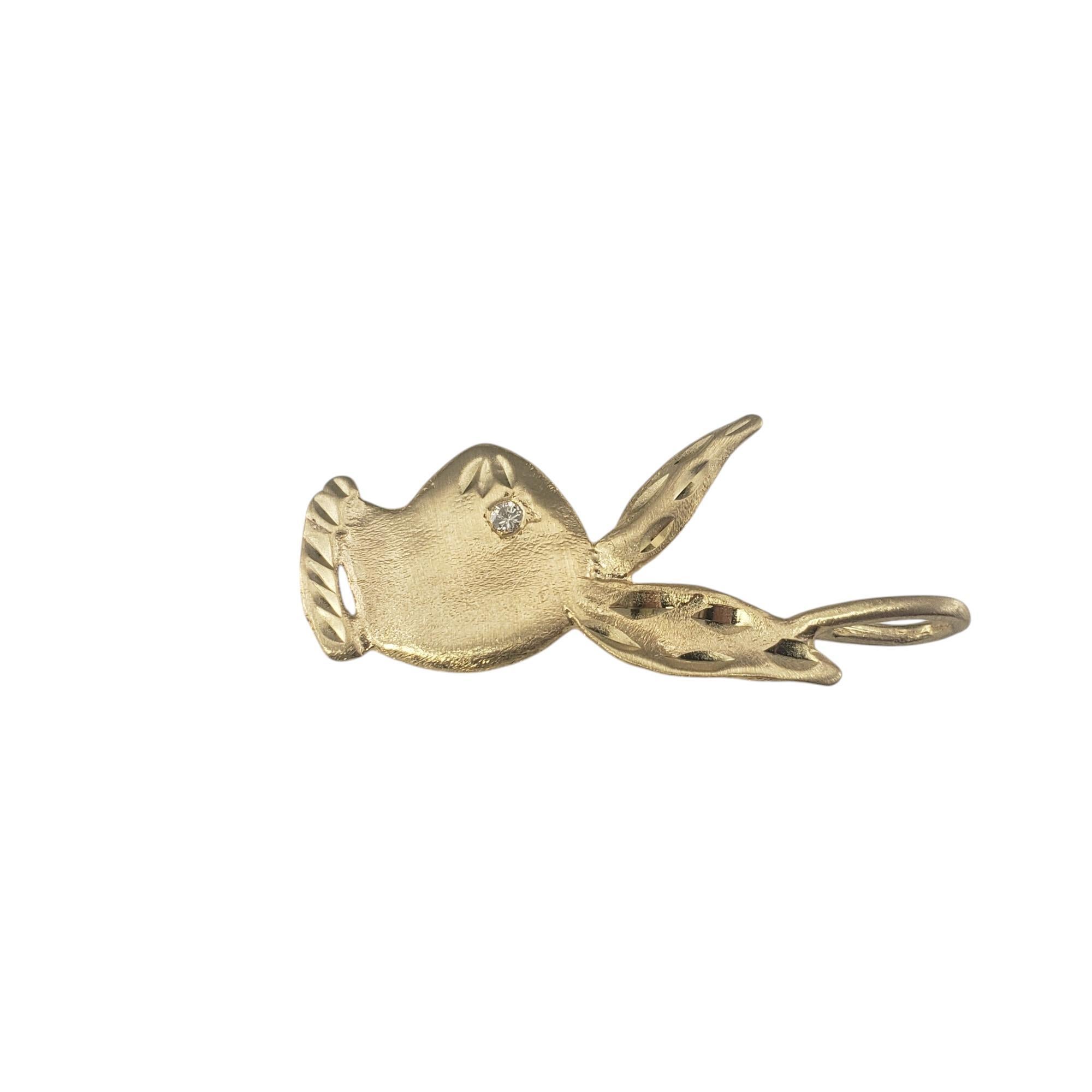 14 Karat Yellow Gold and Diamond Playboy Bunny Pendant #19689 3