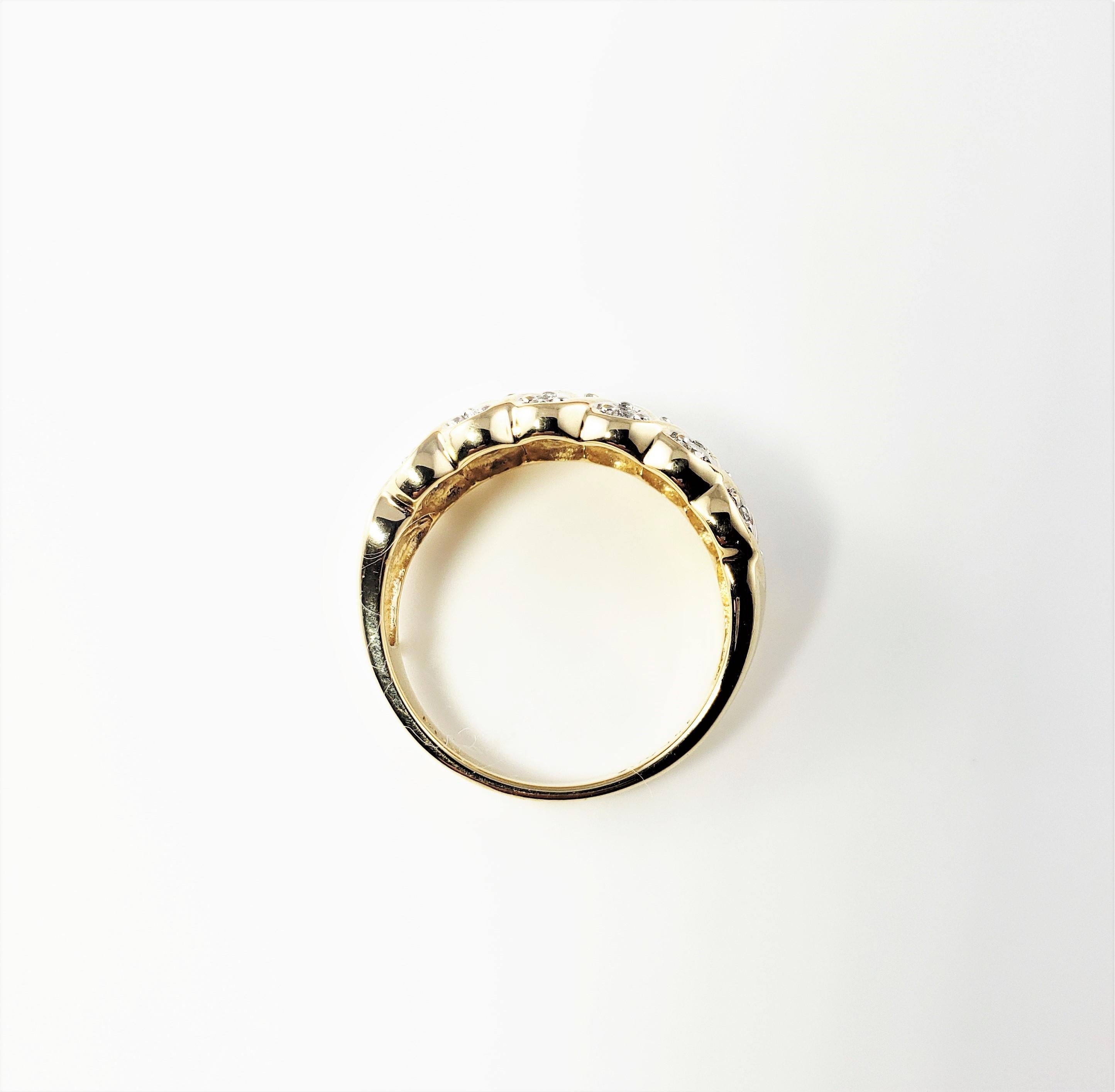 Women's 14 Karat Yellow Gold and Diamond Ring