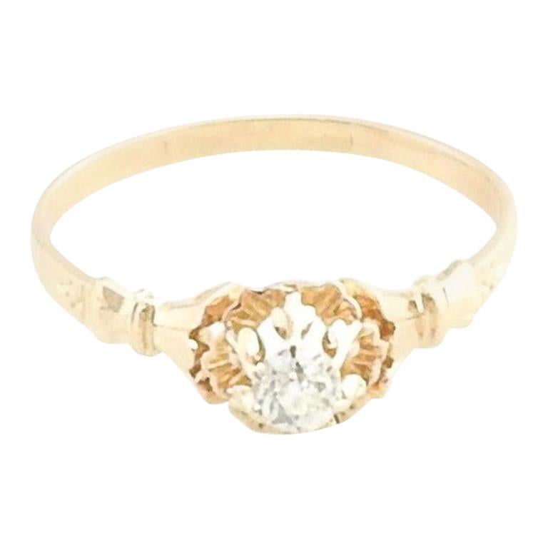 Yellow Gold Diamond Swivel Ring