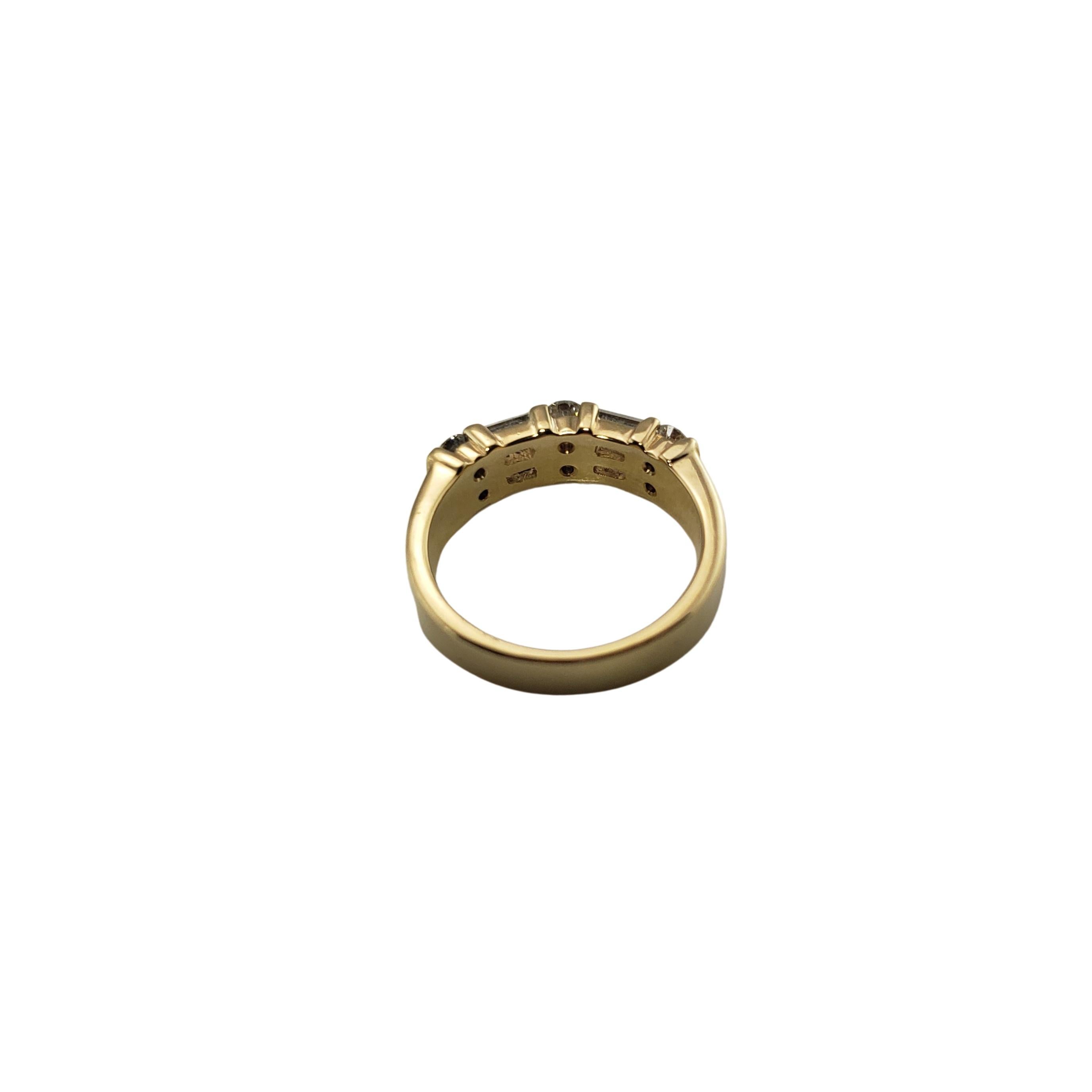 14 Karat Yellow Gold and Diamond Ring Size 4.75 #16648 In Good Condition For Sale In Washington Depot, CT