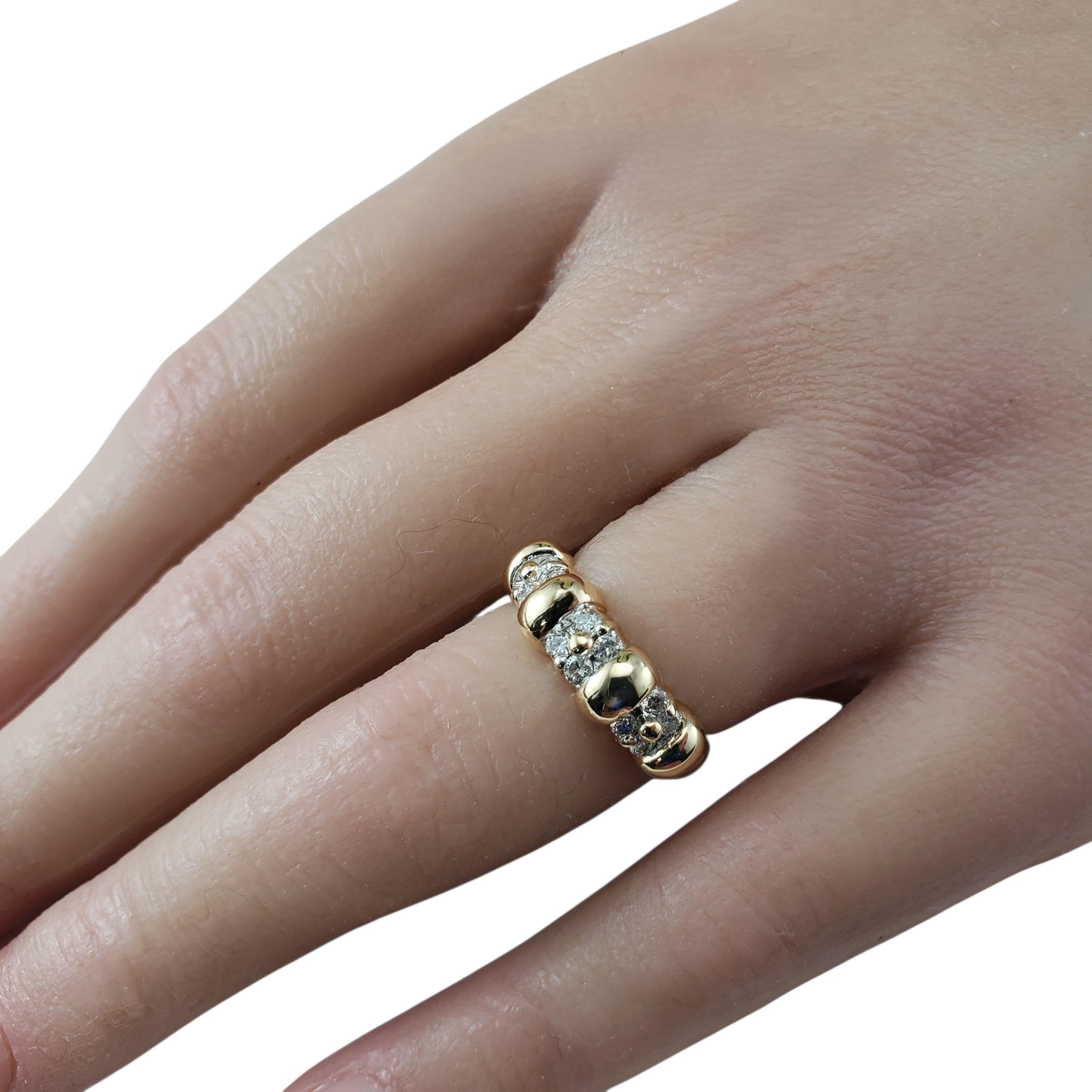Anello in oro giallo 14 carati e diamanti misura 5,5 #22470 in vendita 2