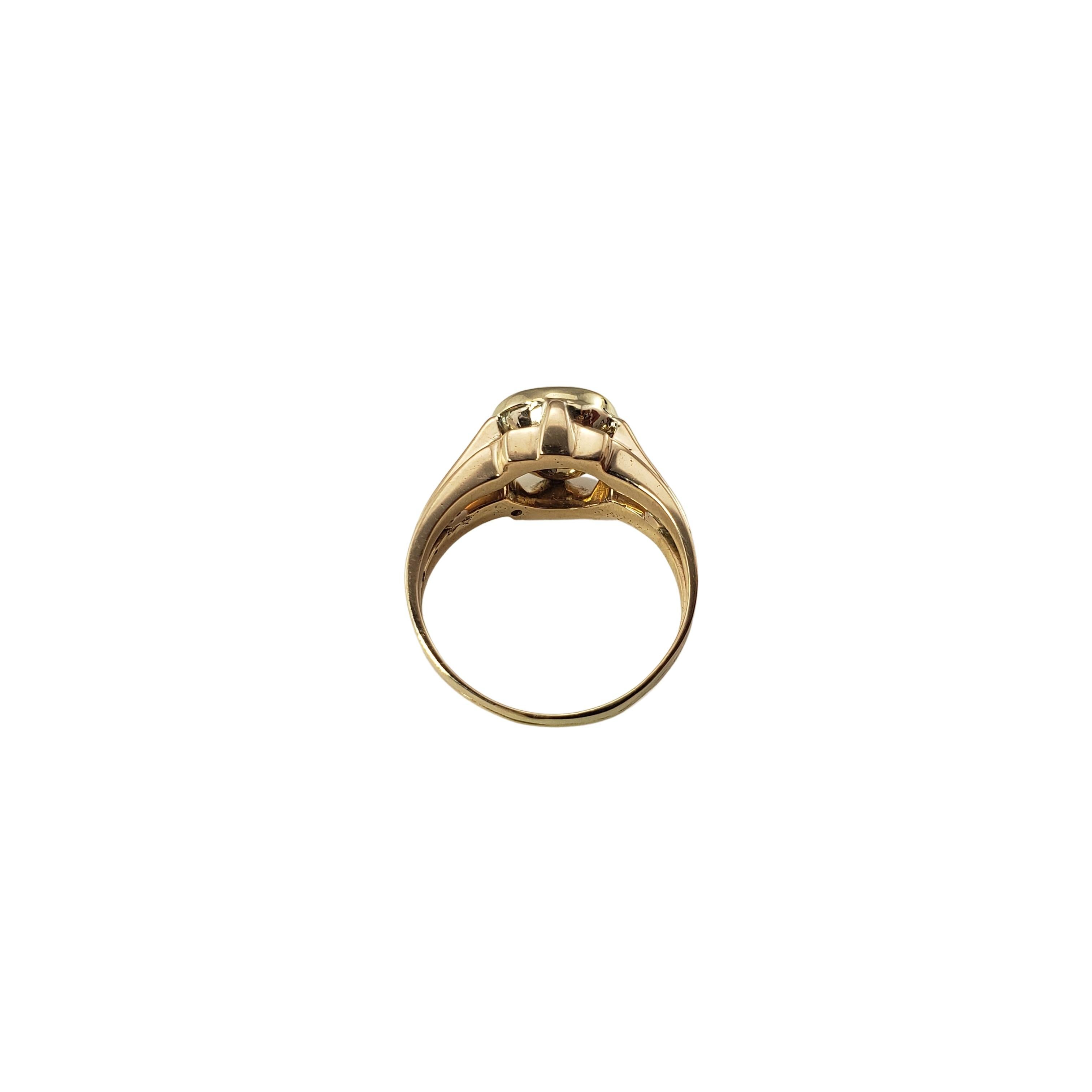 14 Karat Rose and Yellow Gold and Diamond Ring For Sale 2