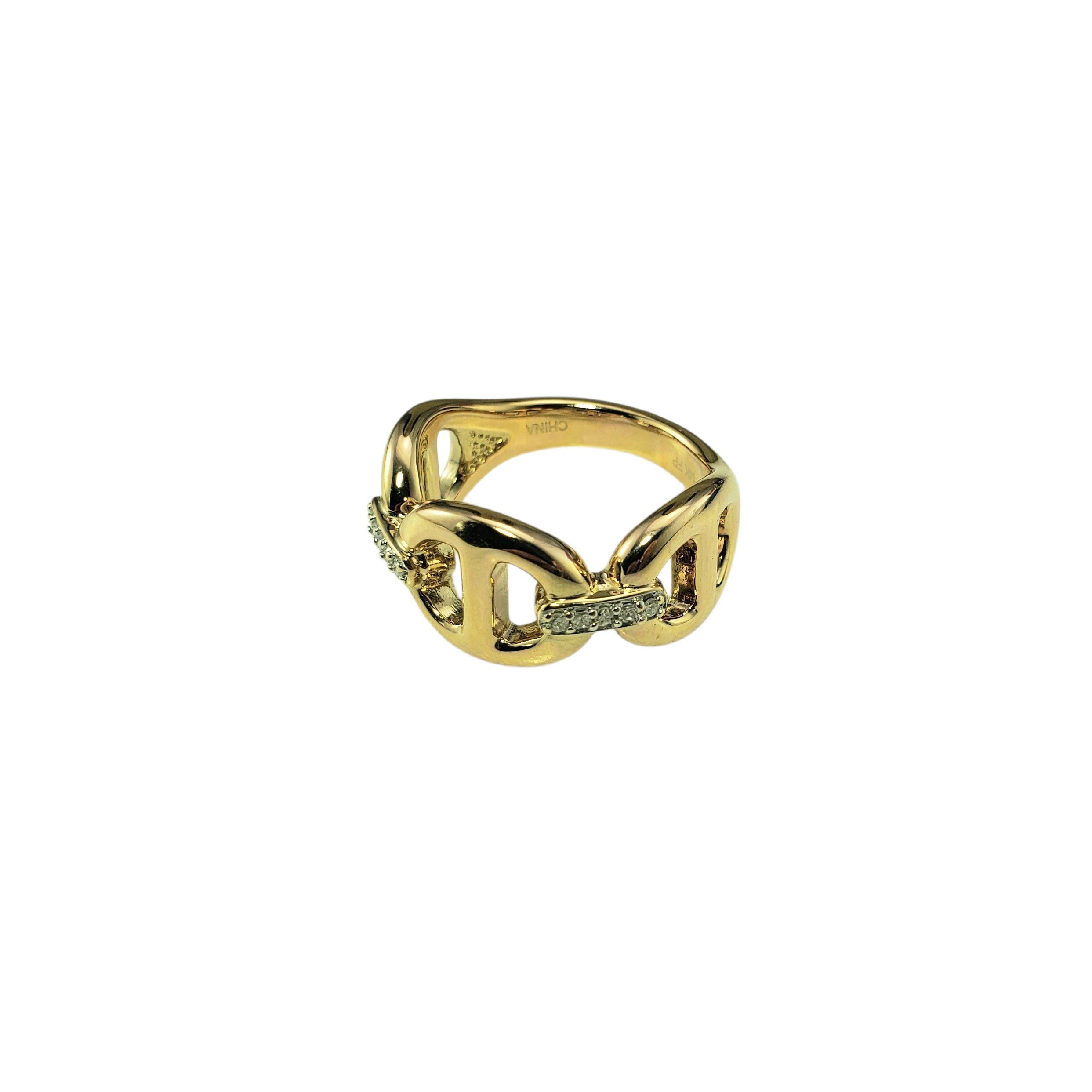 Taille simple Bague en or jaune 14 carats et diamants Taille 6 #22269 en vente