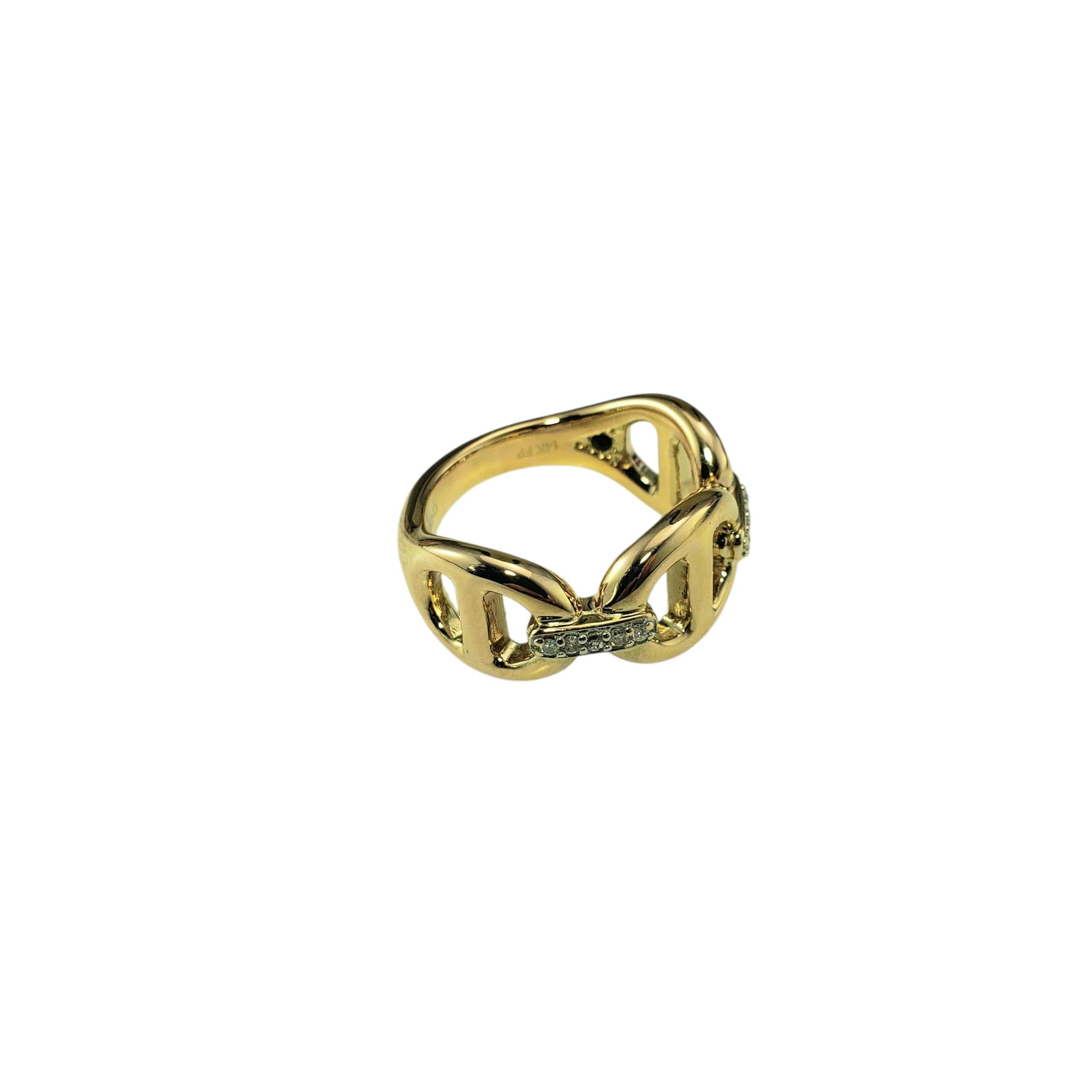 Bague en or jaune 14 carats et diamants Taille 6 #22269 Bon état - En vente à Washington Depot, CT