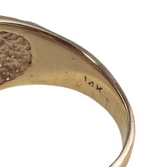 14 Karat Yellow Gold and Diamond Ring