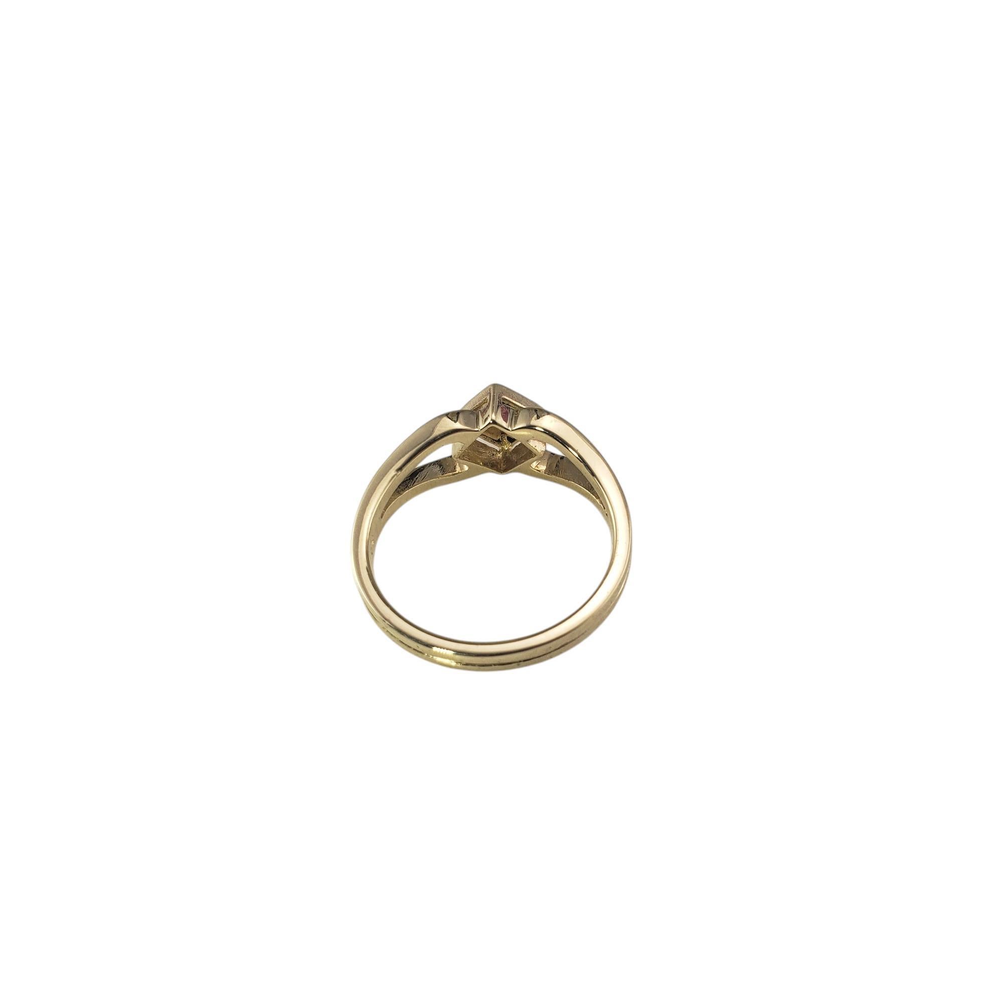 Women's 14 Karat Yellow Gold and Diamond Ring Size 6.25 #20747 For Sale