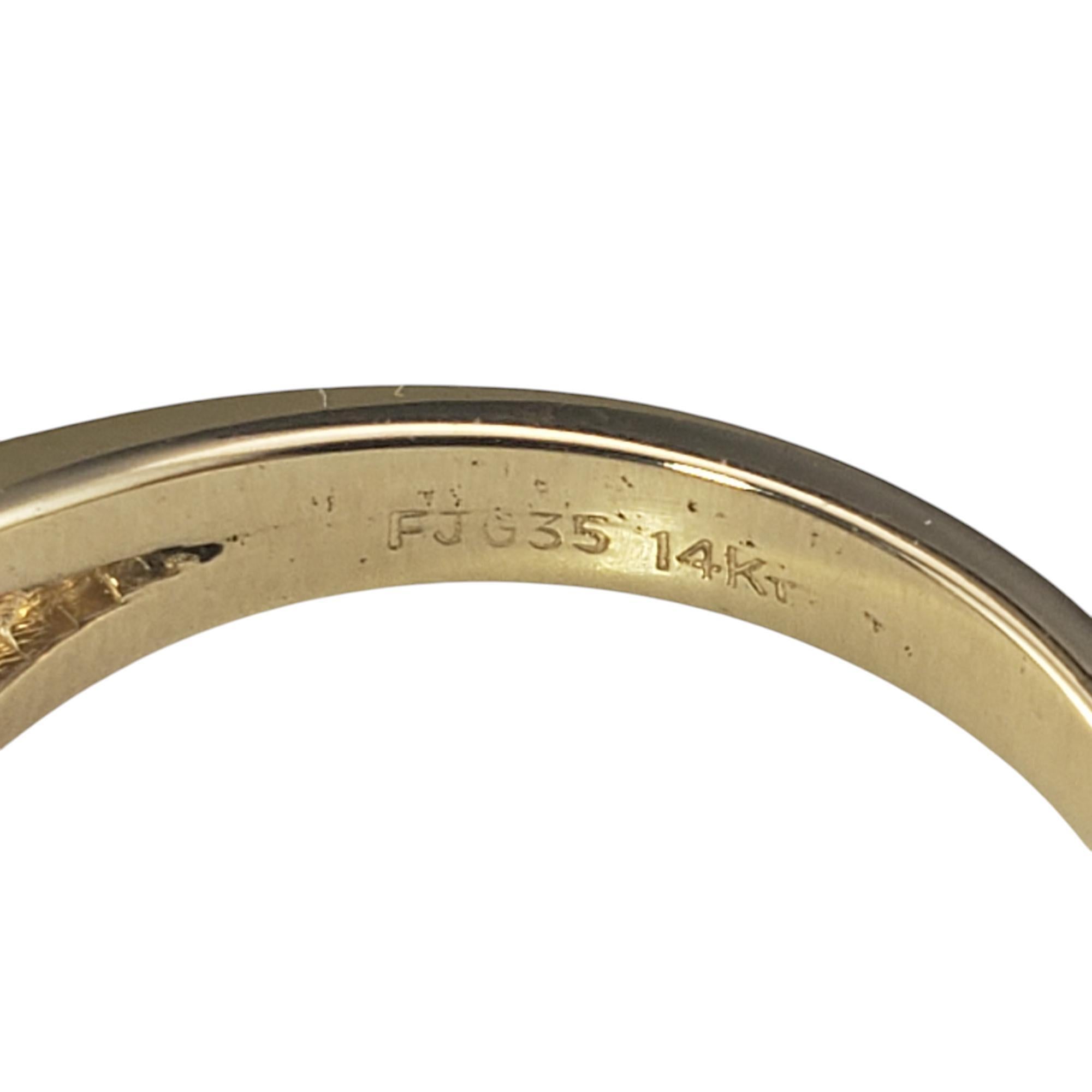 14 Karat Yellow Gold and Diamond Ring Size 6.25 #20747 For Sale 1