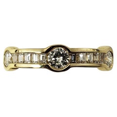 Vintage 14 Karat Yellow Gold and Diamond Ring