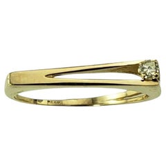 14 Karat Yellow Gold and Diamond Ring Size 6.75 #21892