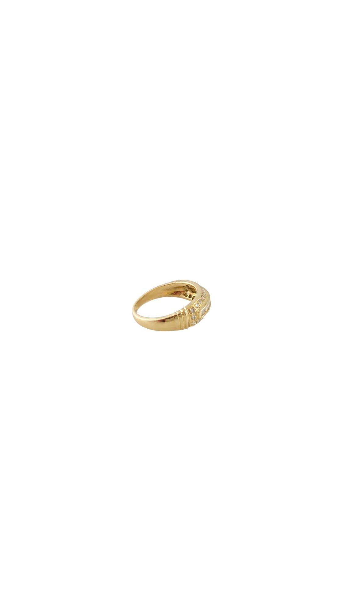 Bague en or jaune 14 carats et diamants taille 7 n° 14650 Bon état - En vente à Washington Depot, CT