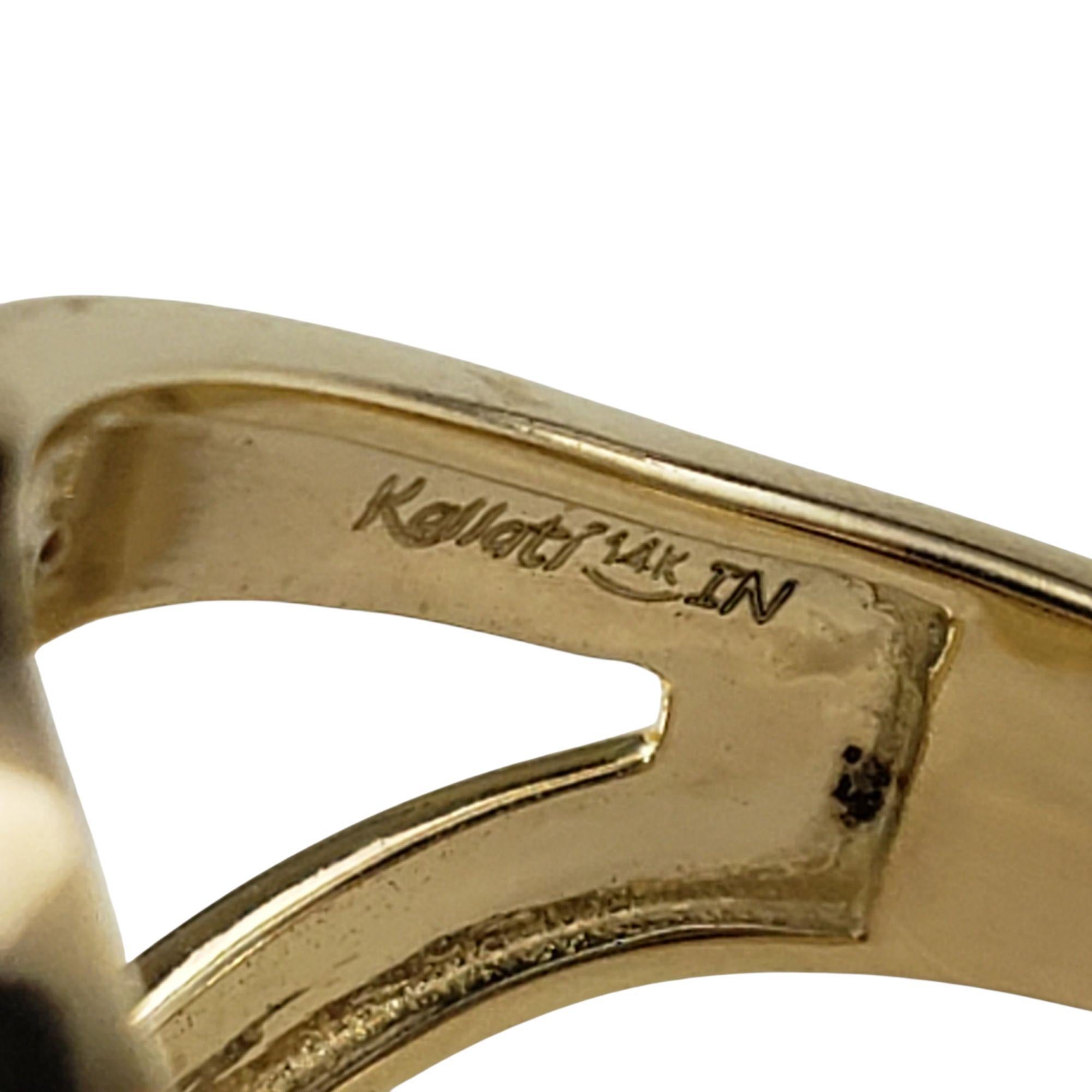 14 Karat Yellow Gold and Diamond Ring Size 7-7.25 #21826 Damen im Angebot