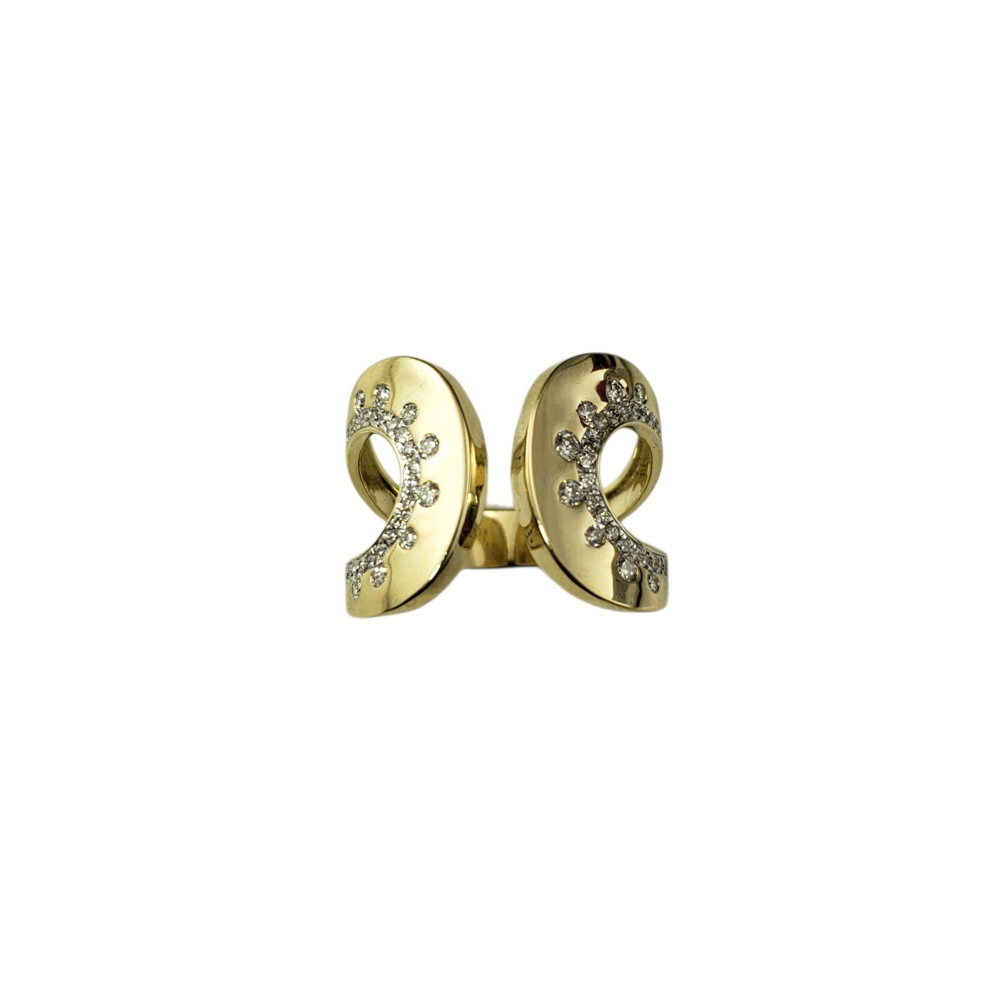 14 Karat Yellow Gold and Diamond Ring Size 7-7.25 #21826