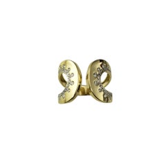 14 Karat Yellow Gold and Diamond Ring Size 7-7.25 #21826