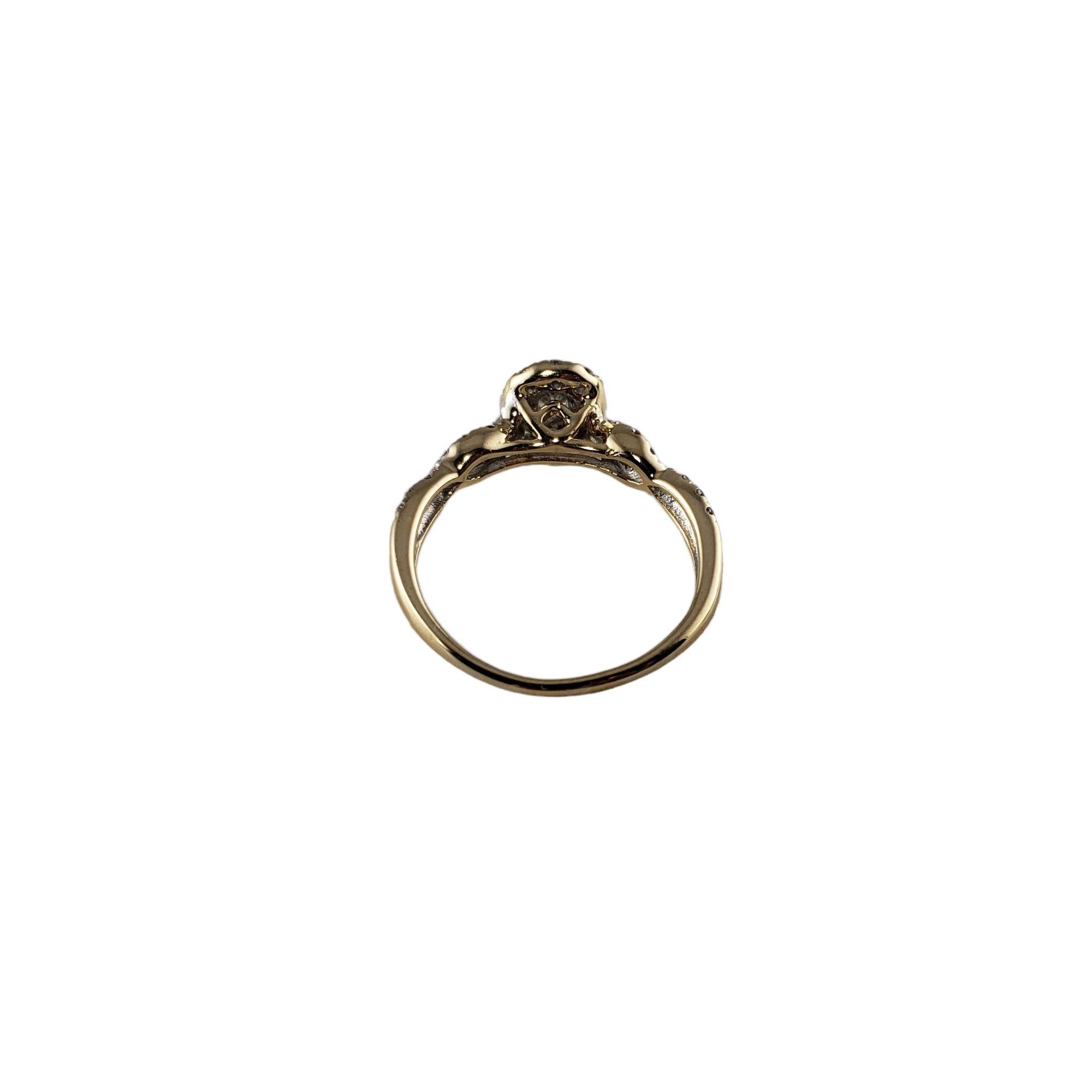 14 Karat Yellow Gold and Diamond Ring For Sale 5