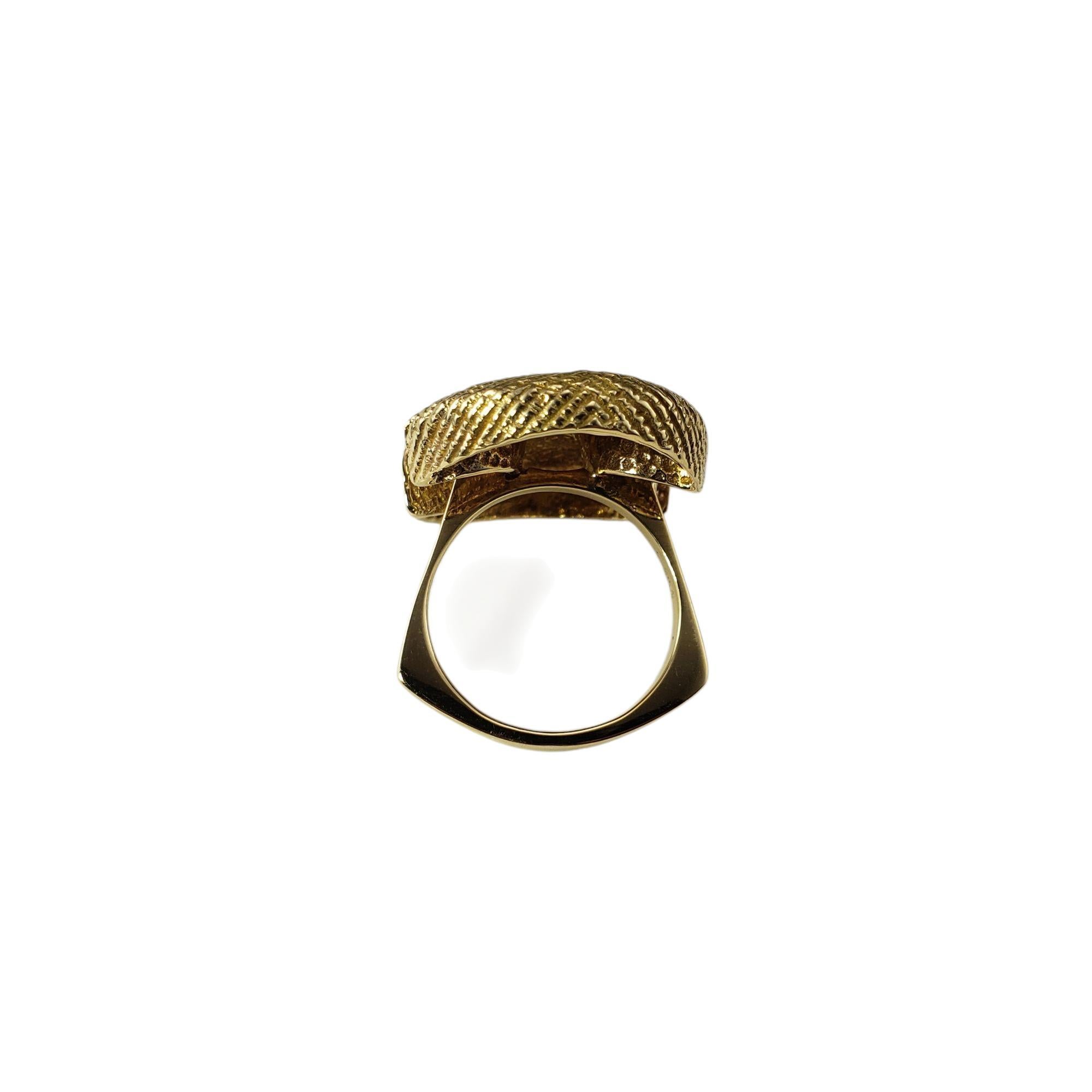 14 Karat Gelbgold und Diamant Skulpturaler Cocktail-Ring Größe 8 #21573 im Zustand „Gut“ im Angebot in Washington Depot, CT