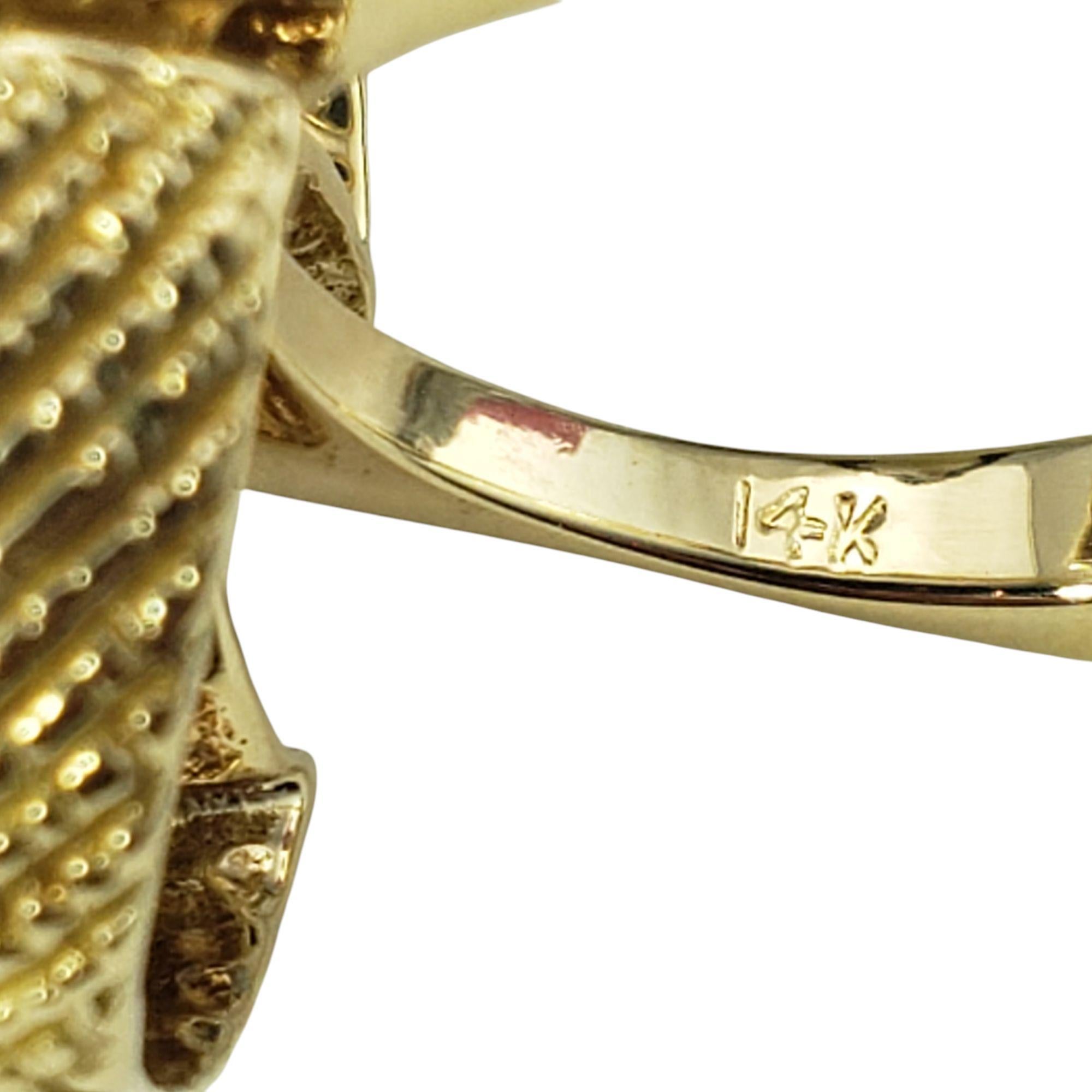14 Karat Gelbgold und Diamant Skulpturaler Cocktail-Ring Größe 8 #21573 Damen im Angebot