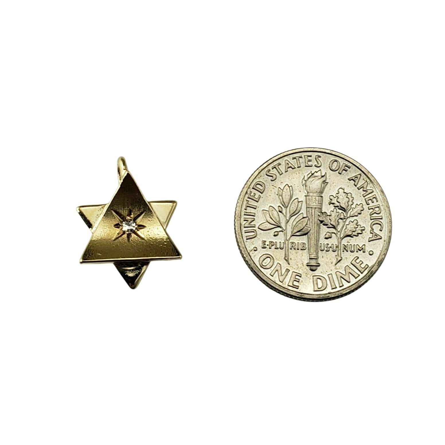 Women's 14 Karat Yellow Gold and Diamond Star of David Pendant #21679
