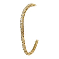 Tennisarmband aus 14 Karat Gelbgold und Diamanten