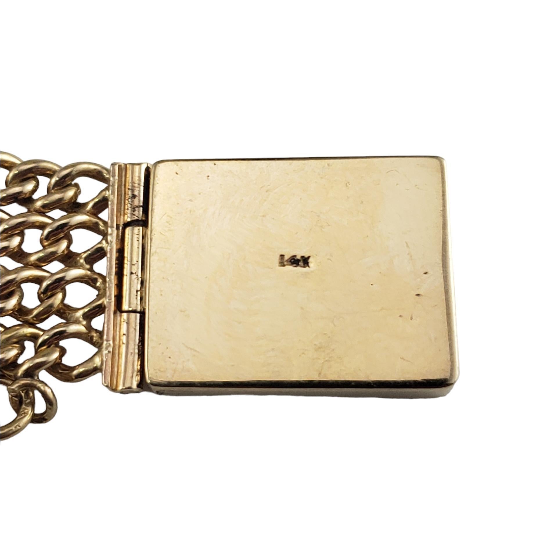 Women's 14 Karat Yellow Gold and Diamond Tiger Bracelet #16106