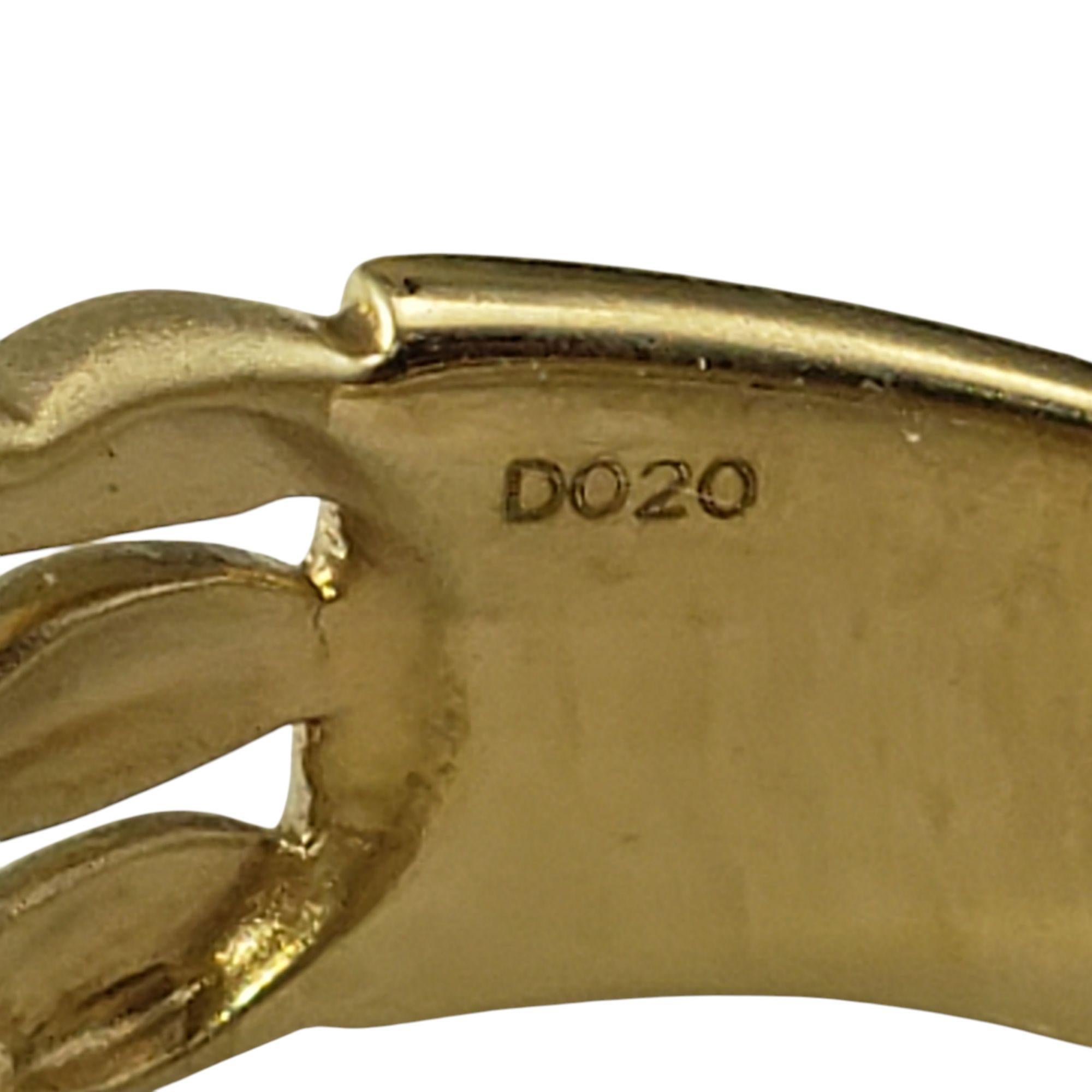 14 Karat Yellow Gold and Diamond Triple Band Ring Size 6.75 #21382 For Sale 1