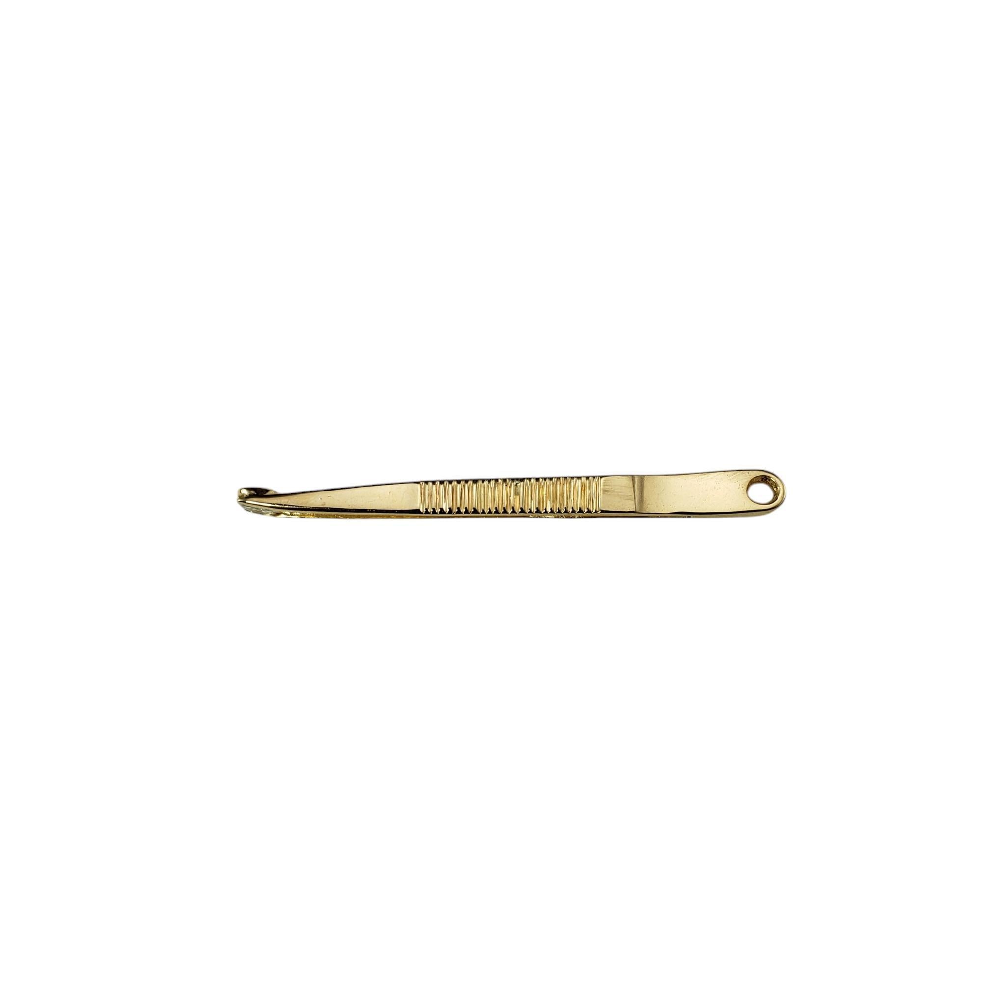 14 Karat Gelbgold und Diamant-Twezer-Anhänger #17104 (Brillantschliff)