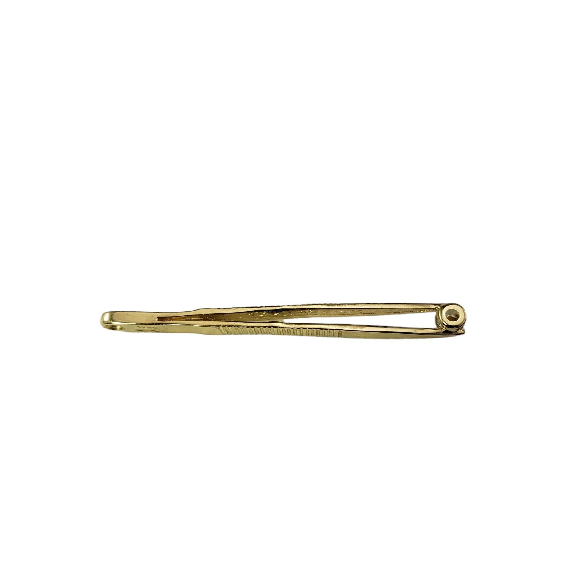 14 Karat Gelbgold und Diamant-Twezer-Anhänger #17104 Damen