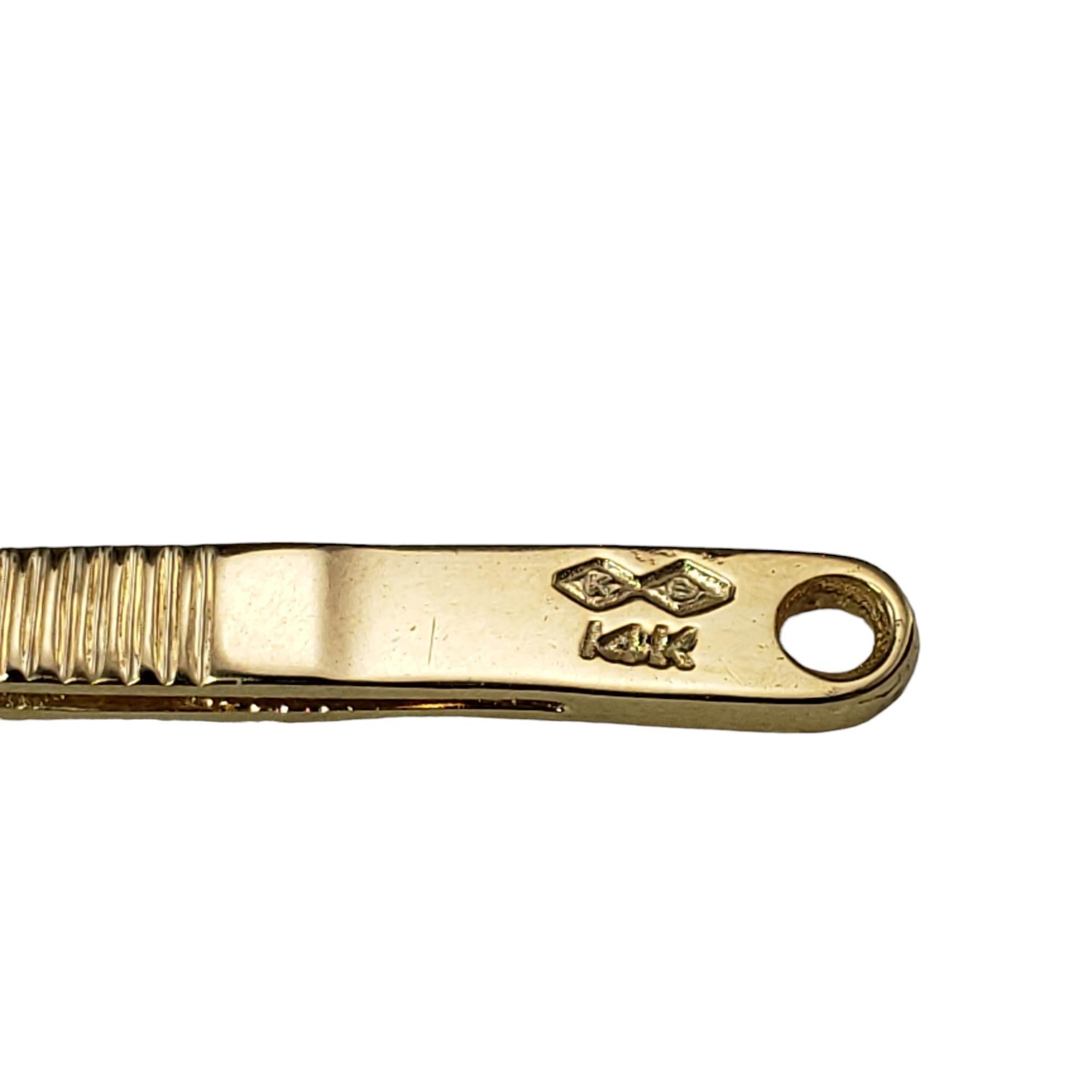 14 Karat Gelbgold und Diamant-Twezer-Anhänger #17104 1