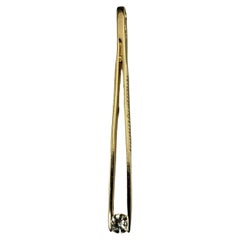 14 Karat Yellow Gold and Diamond Tweezer Pendant #17104