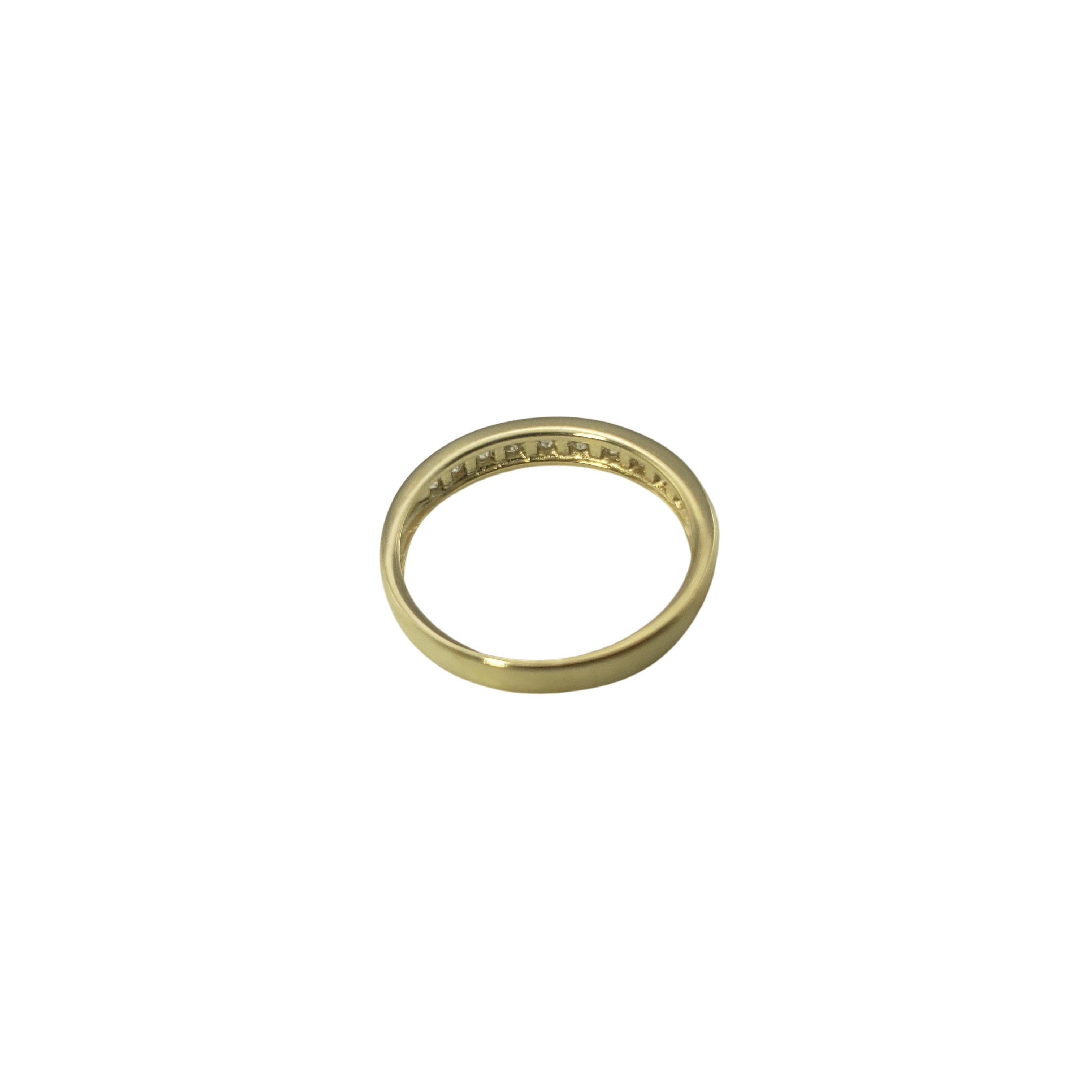 Women's 14 Karat Yellow Gold and Diamond Wedding/Anniversary Band Ring For Sale