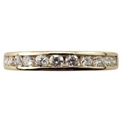 Anello per matrimonio/anniversario in oro giallo 14 carati e diamanti