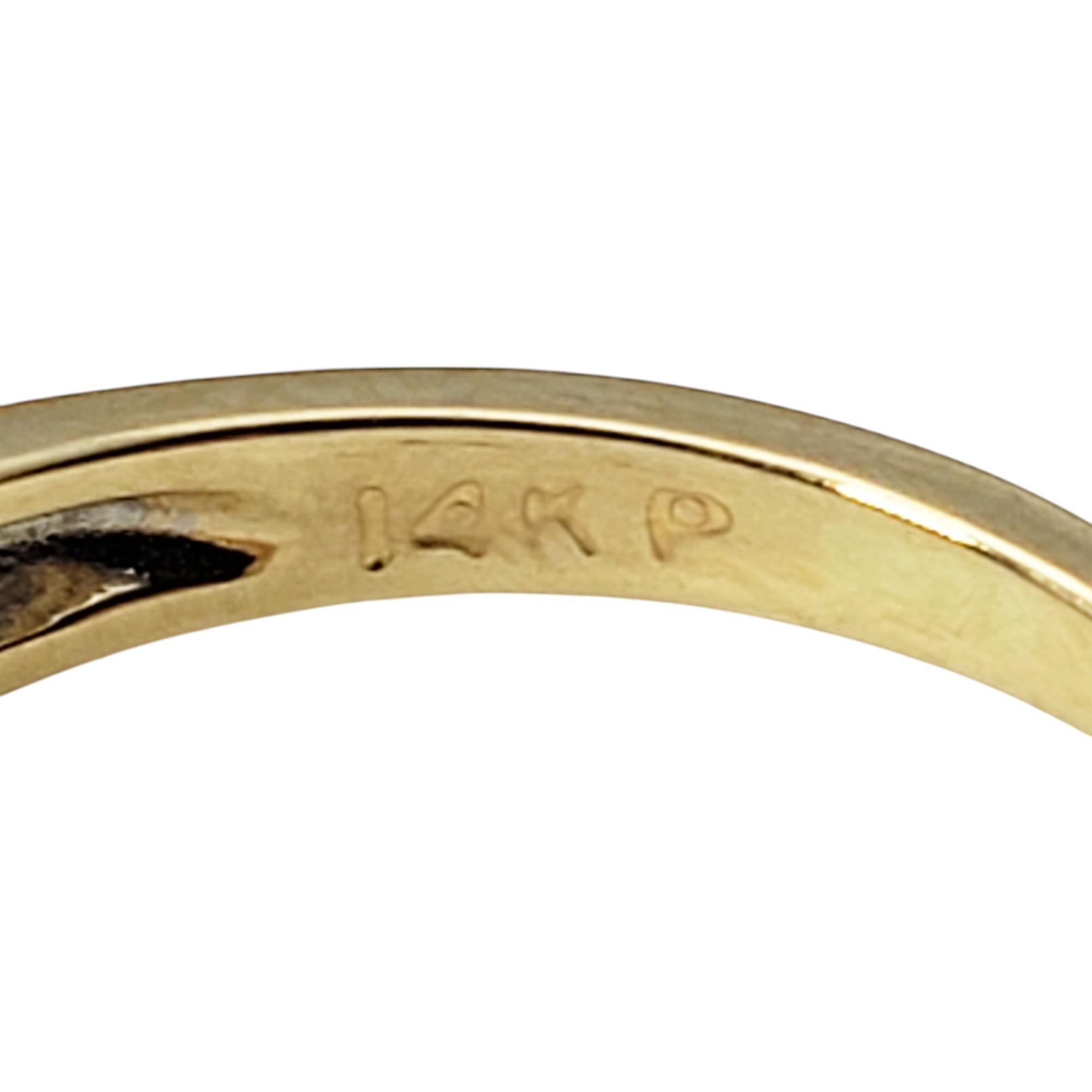 Anneau d'anniversaire de mariage en or jaune 14 carats et diamants taille 6,5 n° 19954 Pour femmes en vente