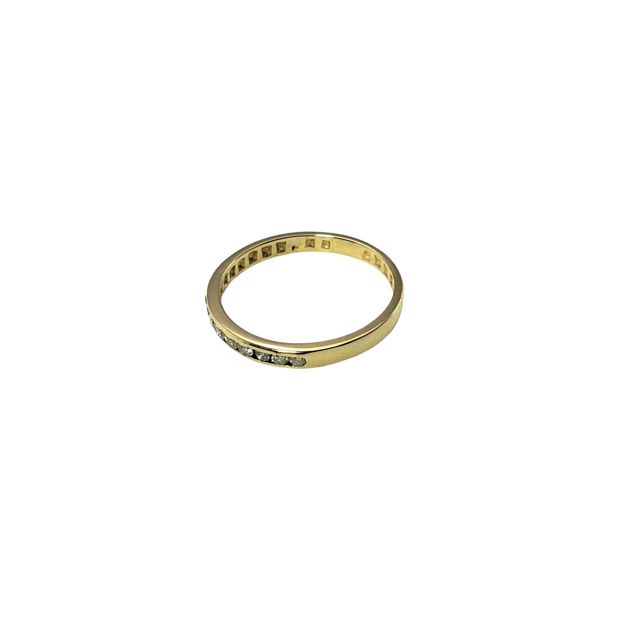 14 Karat Yellow Gold and Diamond Wedding Band Size 9.5 For Sale 1