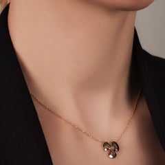 14 Karat Yellow Gold and Diamonds Necklace