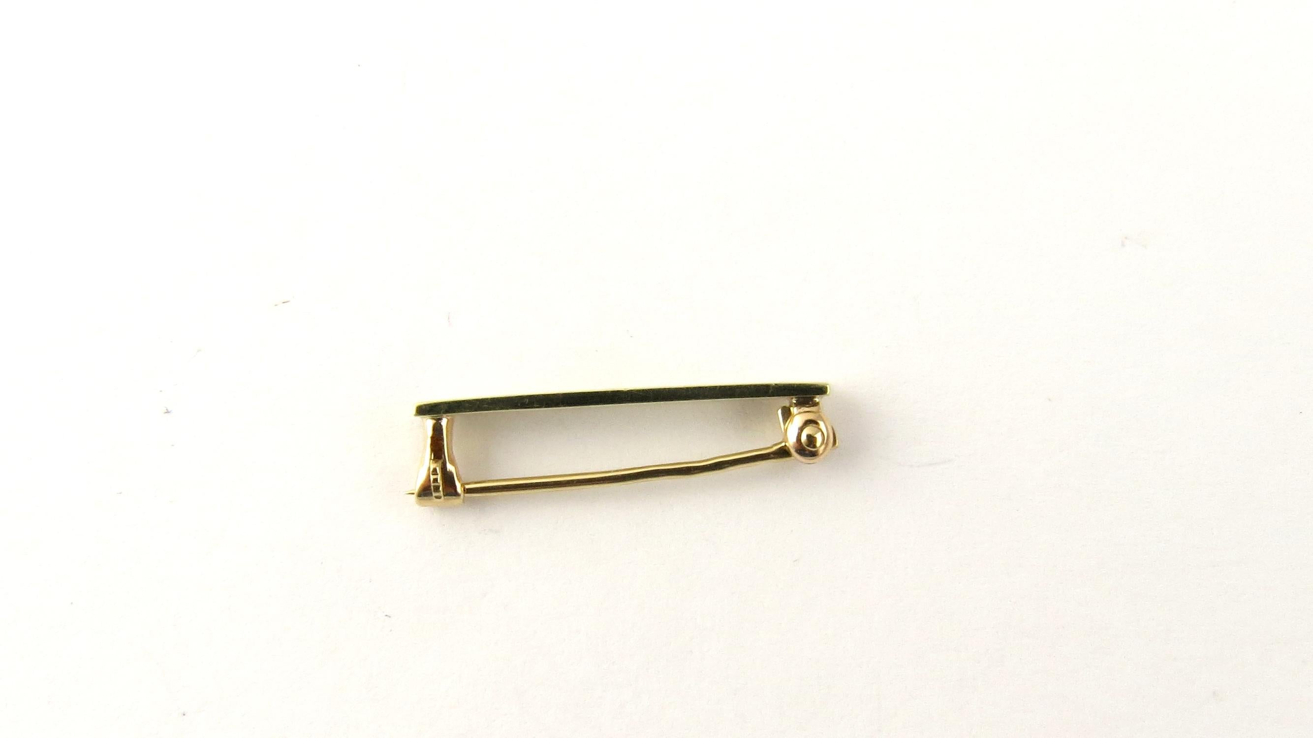 14 Karat Yellow Gold and Enamel Baby Pin / Brooch In Good Condition In Washington Depot, CT