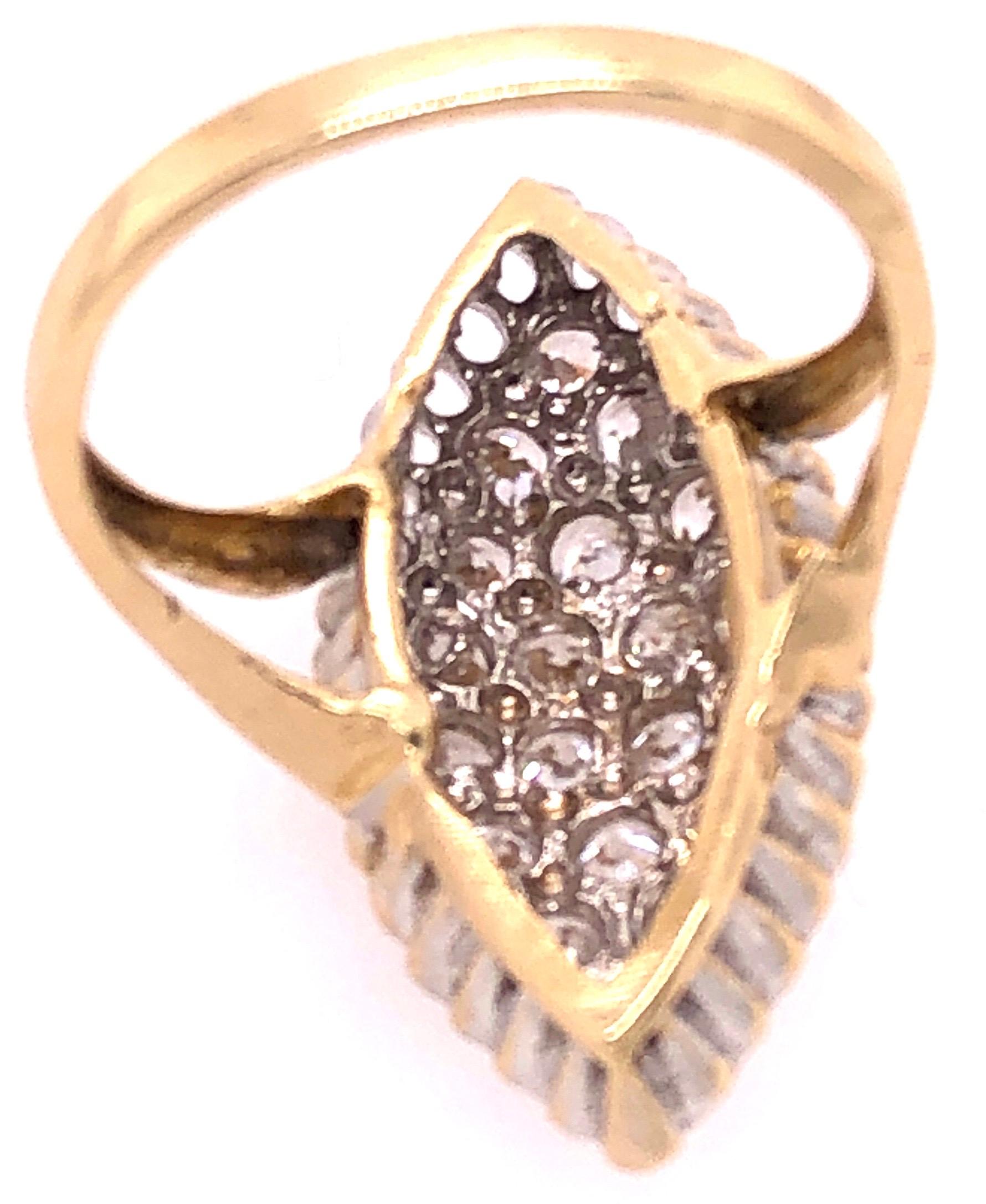 Round Cut 14 Karat Yellow Gold and Fashion Cubic Zircon Ring For Sale