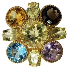 14 Karat Yellow Gold and Gemstone Ring